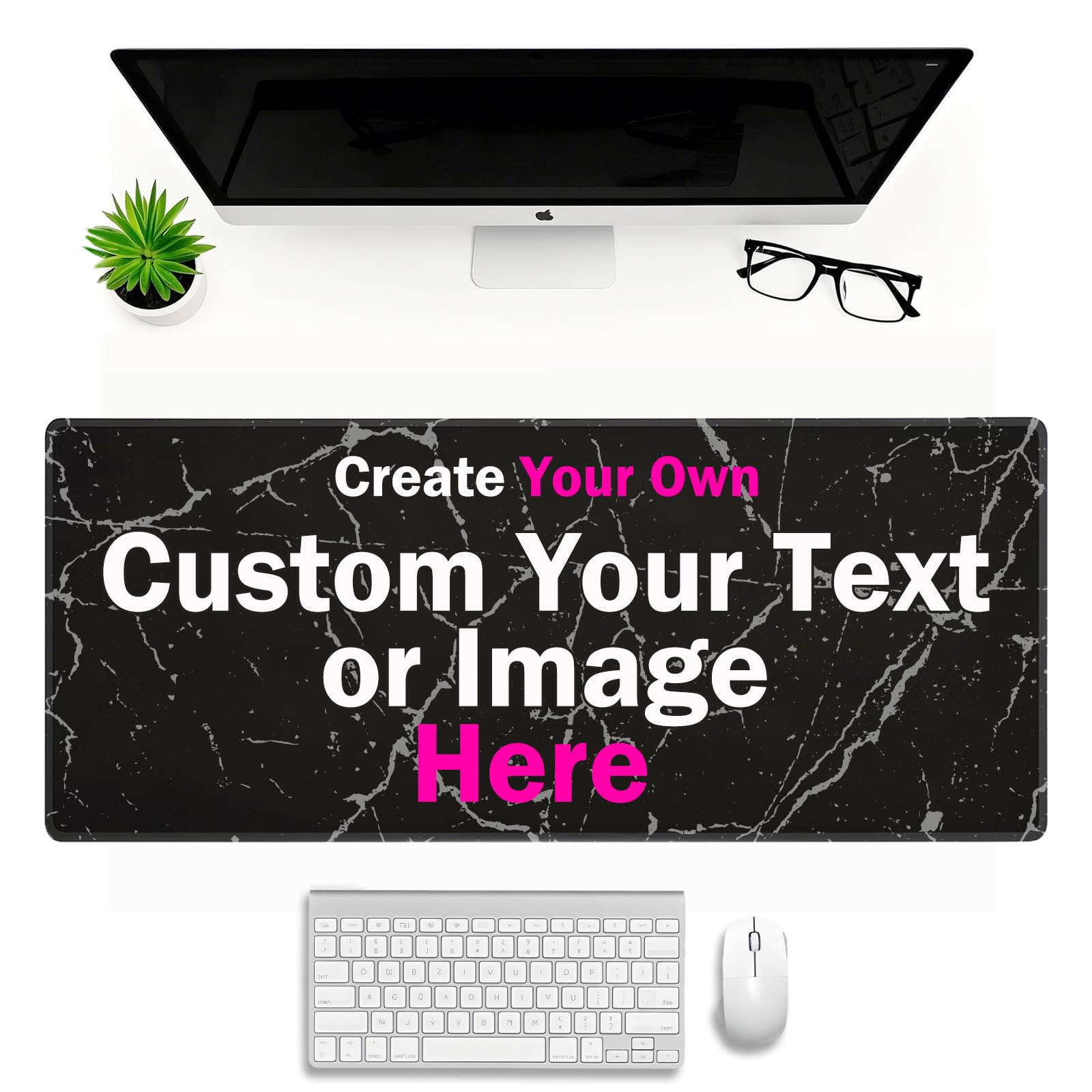 Custom Large Desk Pad Personalized Mouse Pad with Photo Picture Text Logo Customized Non-Slip Large