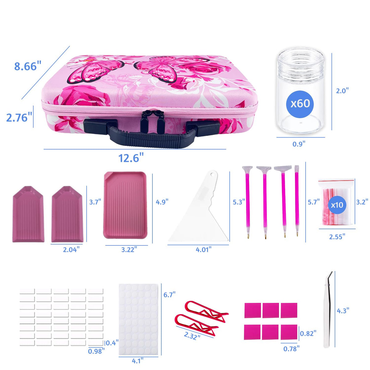 LIRUNQIU 60 Slot Diamond Painting Storage Containers