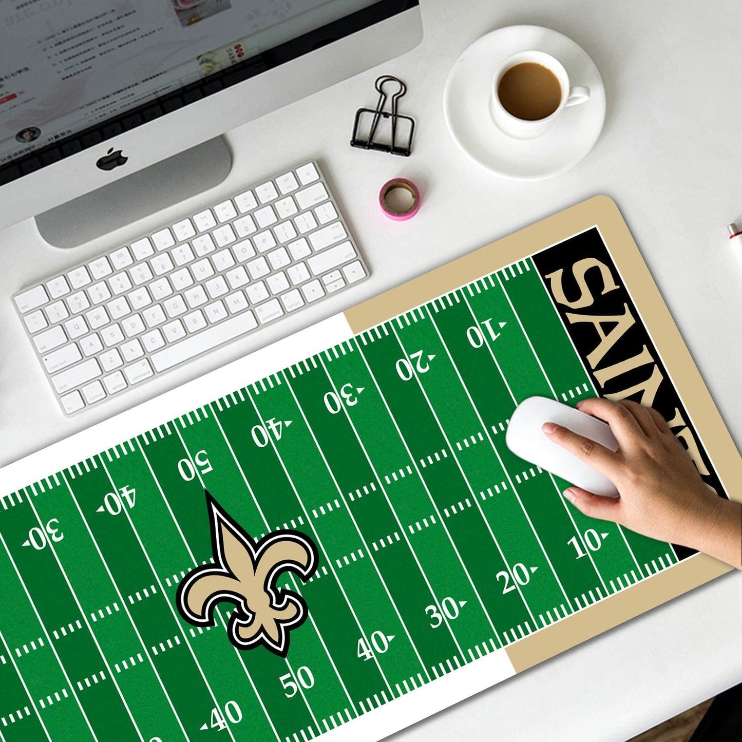 Large Gaming Mouse Pad, Mousepad with Non-Slip Rubber Base for Laptop Computer Desktop