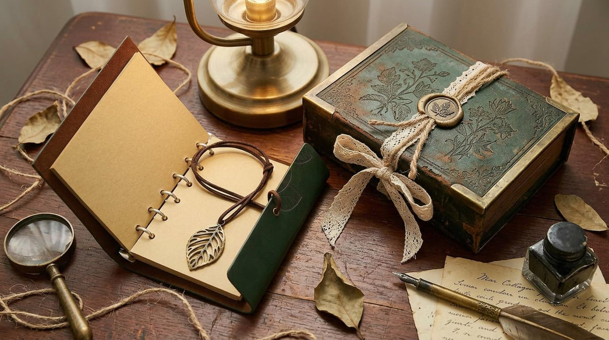 EvZ 5 Inch Mini Vintage Leather Journal, Pocket Size Refillable Loose Leaf Notebook, Retro Dark