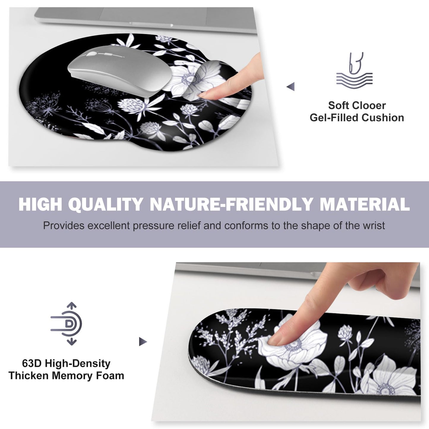 Gaming Mouse Pad, Large Desk Mat, 4in1 XXL Mousepad Cute Desk Pad Protector