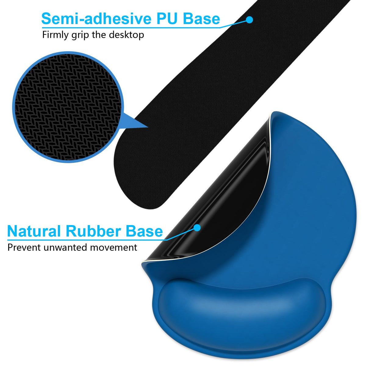 Dapesuom Keyboard Wrist Rest and Mouse Pad with Wrist Support, Memory Foam Cushion for Keyboard and