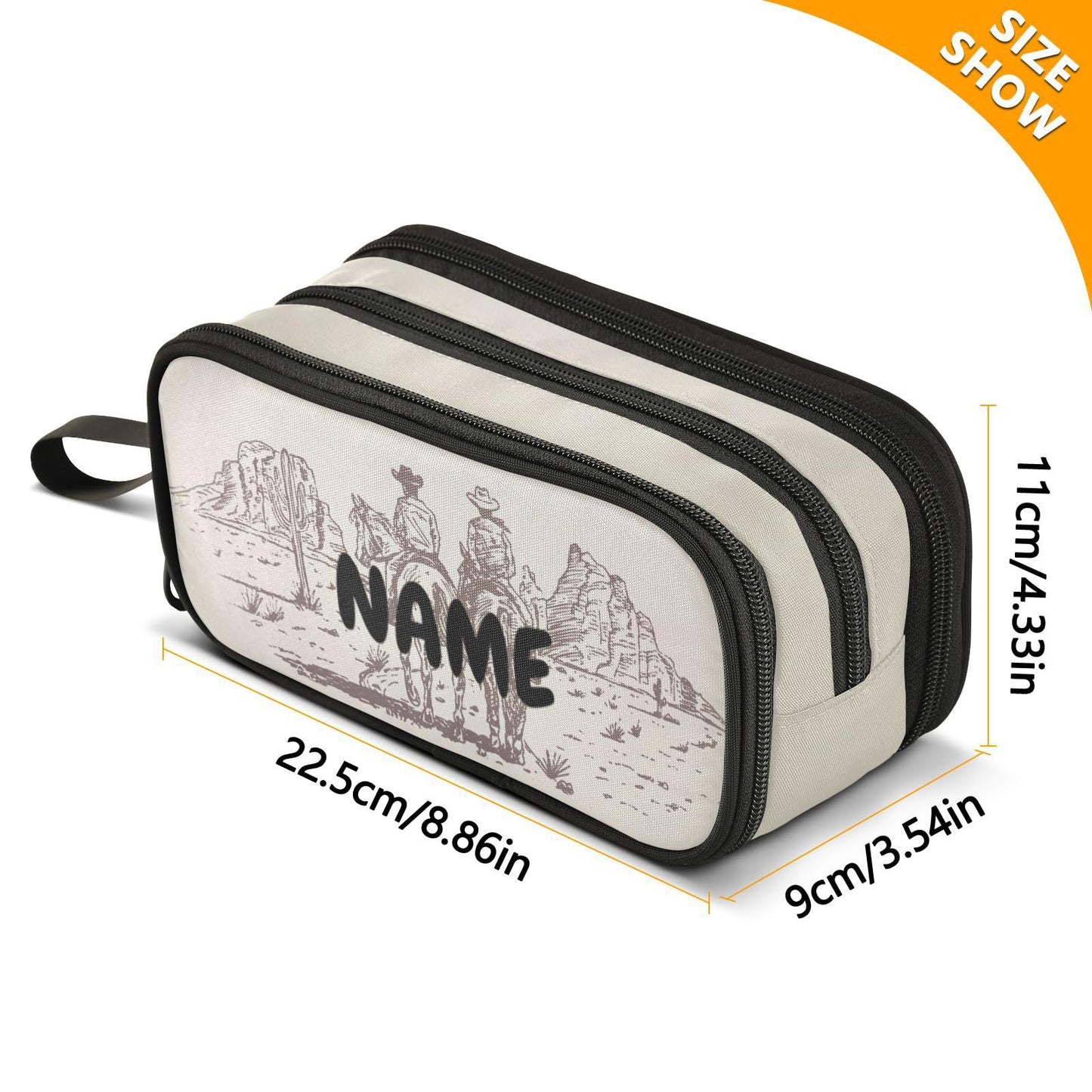 XUWU Personalized Cowboy Large Capacity Pencil Case Pencil Pouch Pen Box