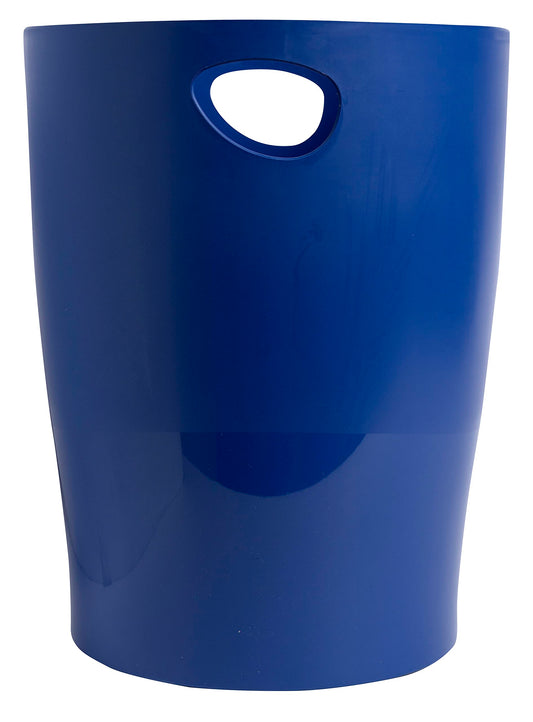 EXACOMPTA - Ref. 45303D - 1 Waste Paper Basket with ECOBIN BeeBlue Handles in PP - Large Capacity