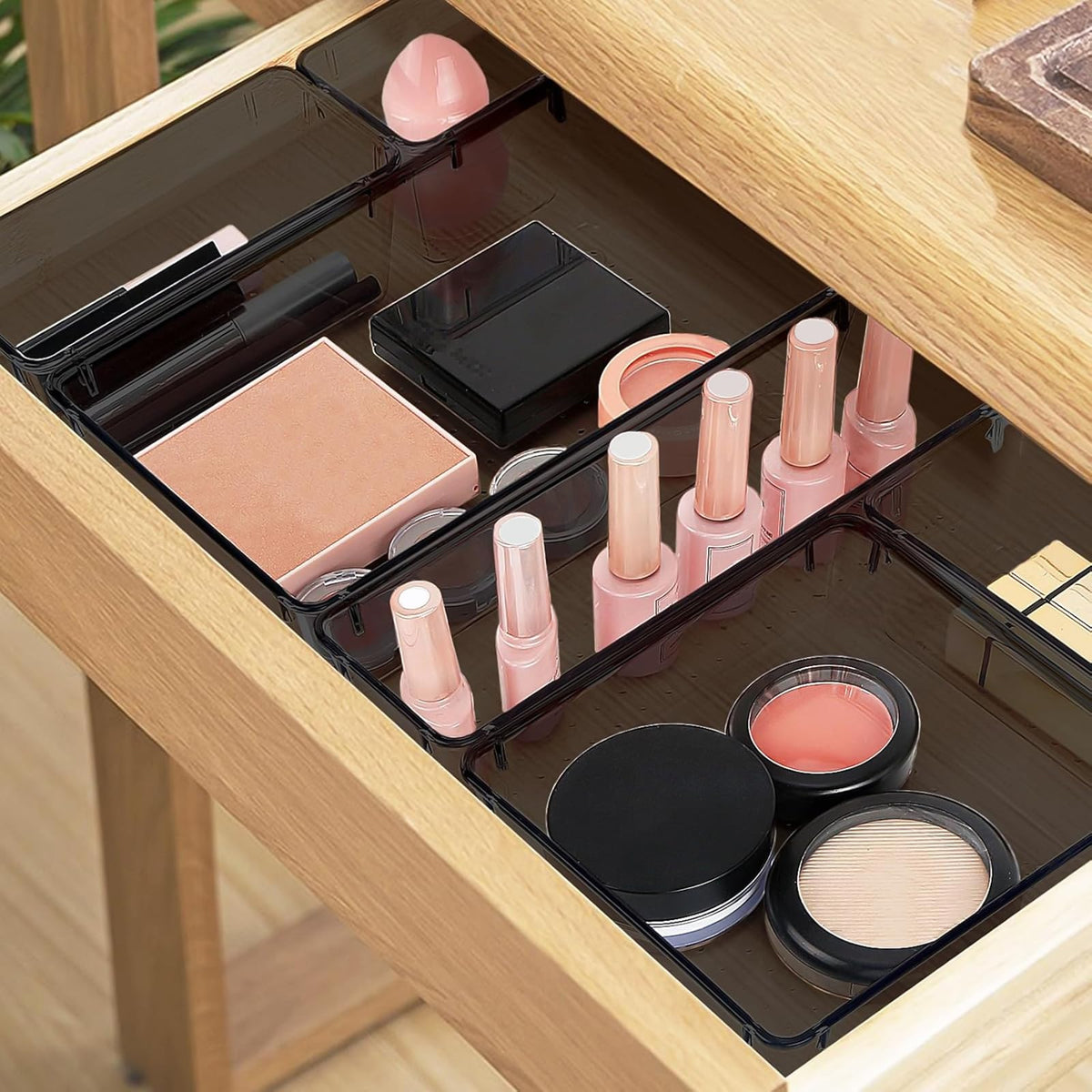 25 PCS Drawer Organizer Set, 5 Size Bathroom and kitchen organizer Trays