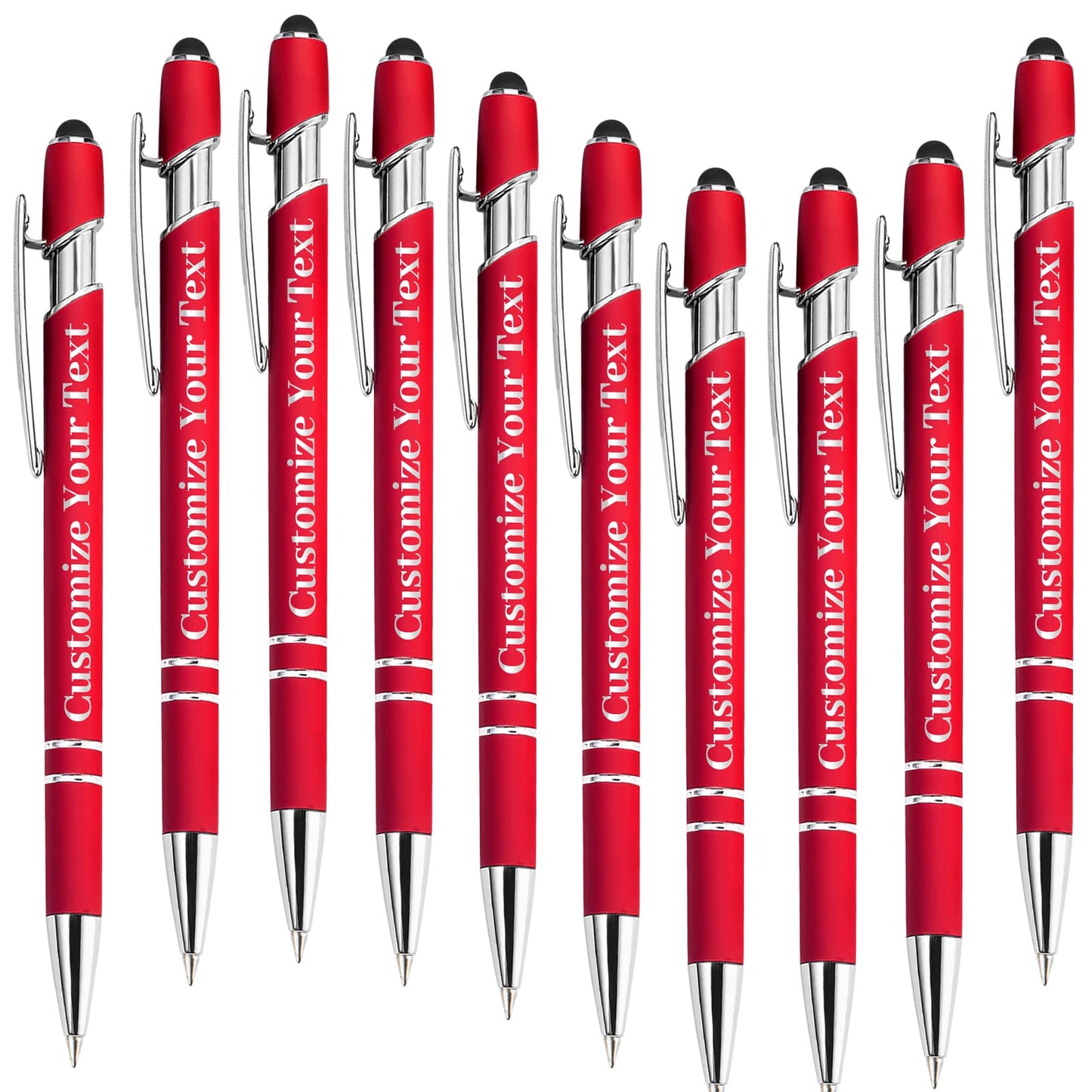 Fadace Up to 500 Pcs Personalized Pens Bulk Custom Customized Pen with Stylus Free Engraving