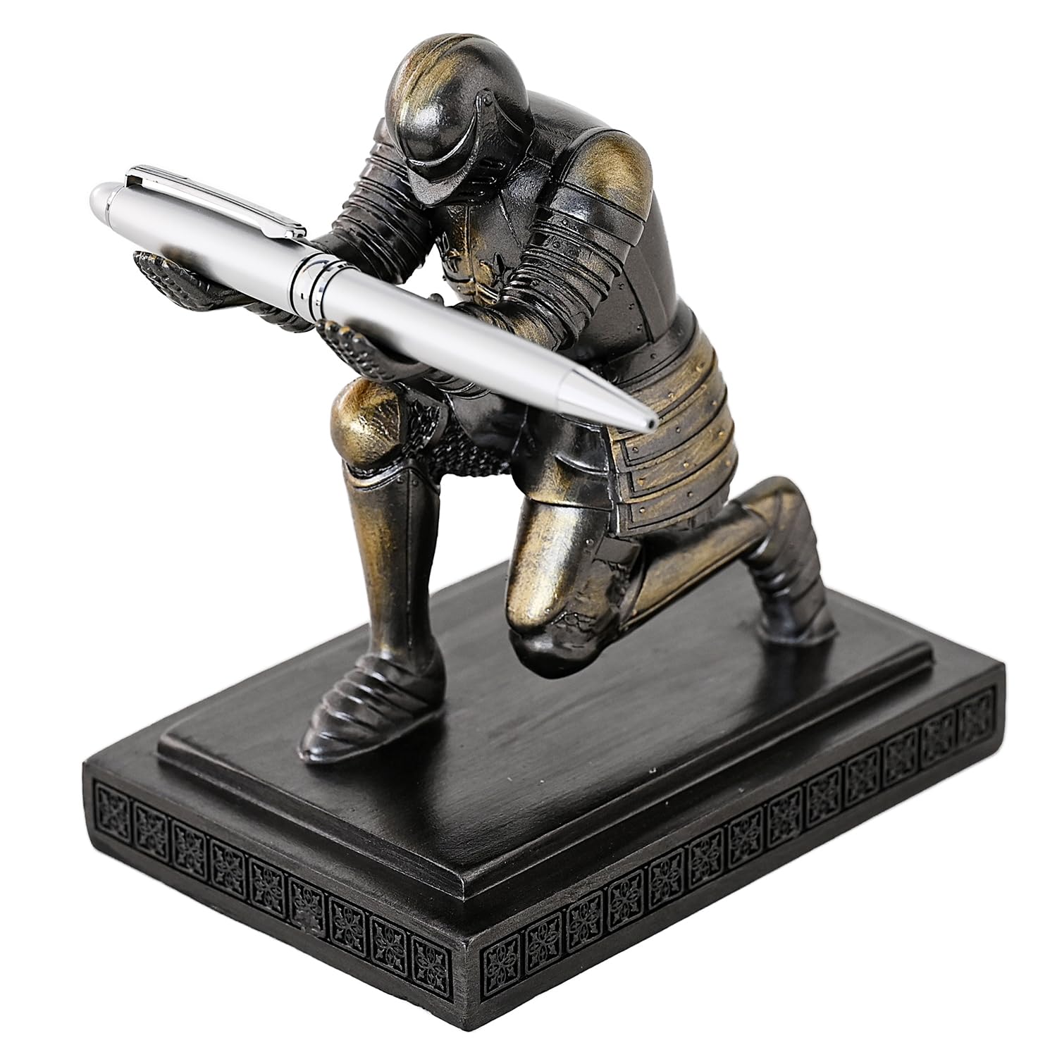 Amoysanli Knight Pen Holder Desk Organizers and Accessories as Gift Iron