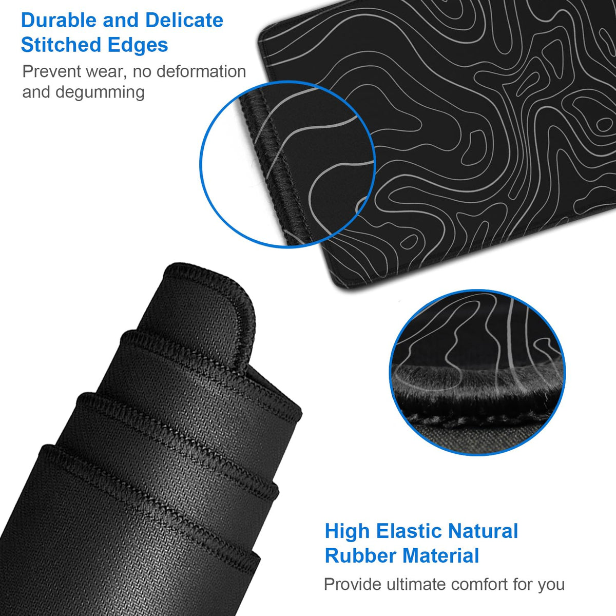 Large Extended Gaming Mouse Pad, 31.5x15.7 inch Computer Keyboard Mouse Mat, Water Resist Non-Slip