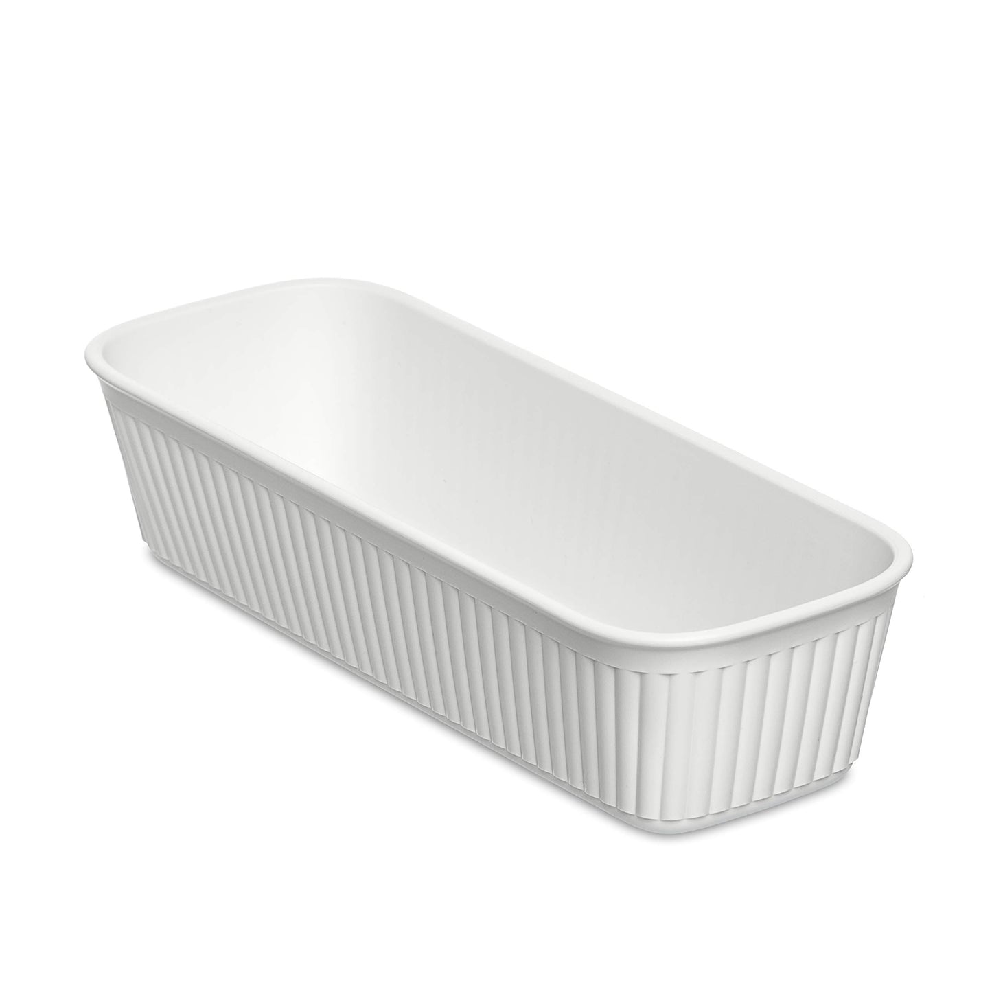 Tatay Drawer Organiser Slim Baobab, Polypropylene, BPA free, White. Measures 9 x 24 x 5.6 cm