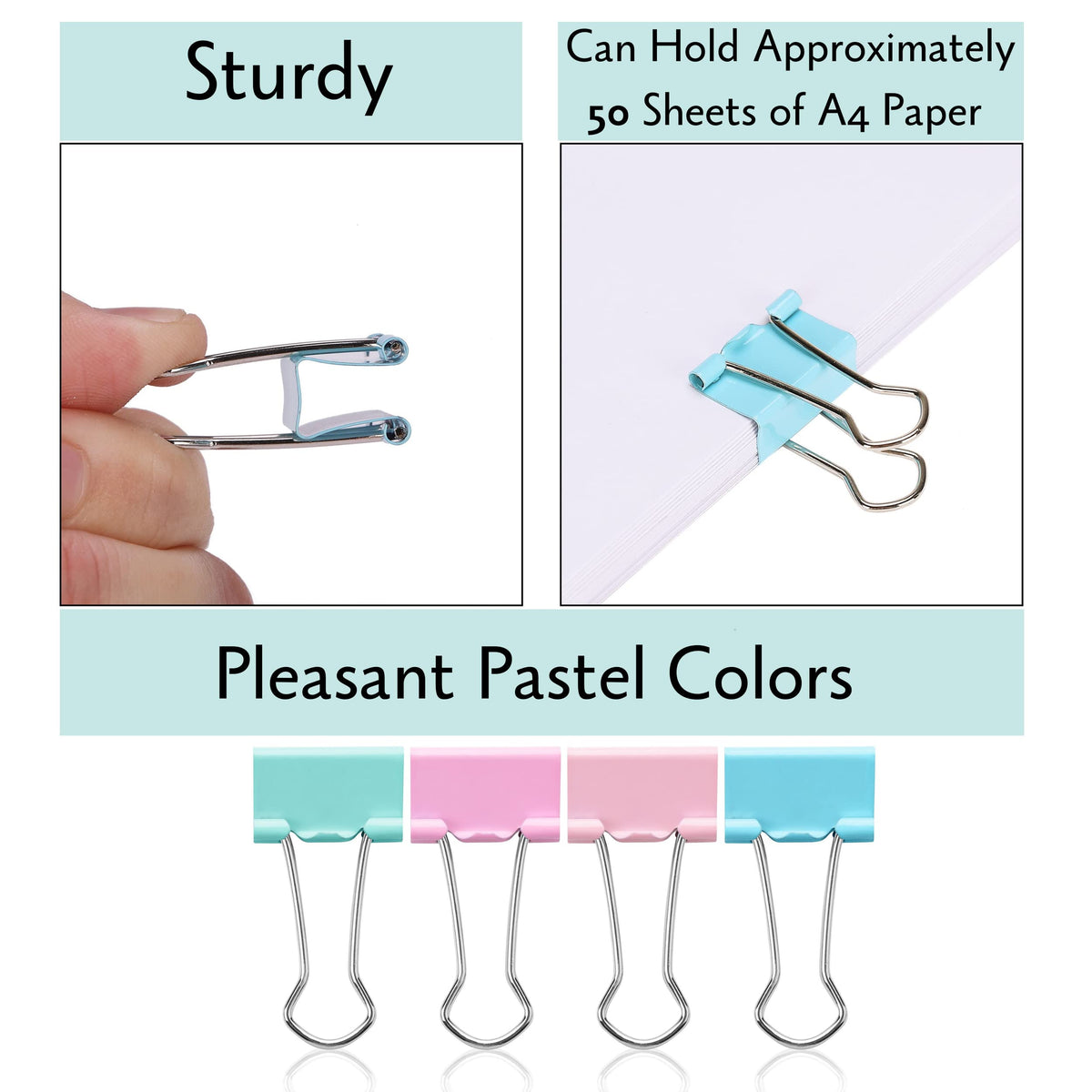 Mr. Pen- Small Binder Clips, 50 pcs, 0.75", Small Size