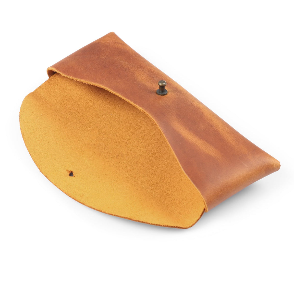 Londo Genuine Leather Retro Pen and Pencil Case - Metal Snap Fastener, Pencil Pouch Stationery Bag
