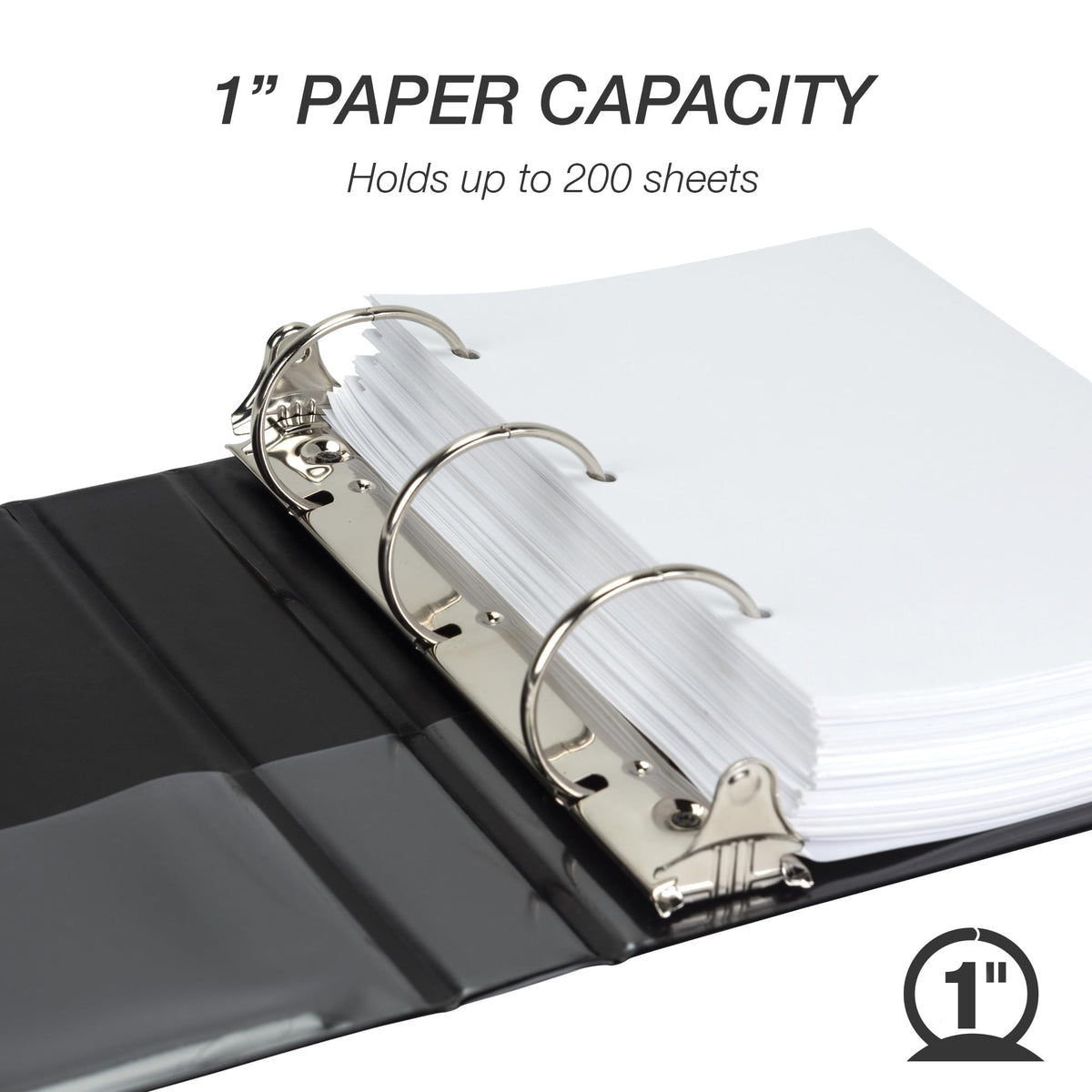 Samsill Economy 1 Inch Mini 3 Ring Binder, Round Ring Binder, Holds 5.5 x 8.5 Inch Documents