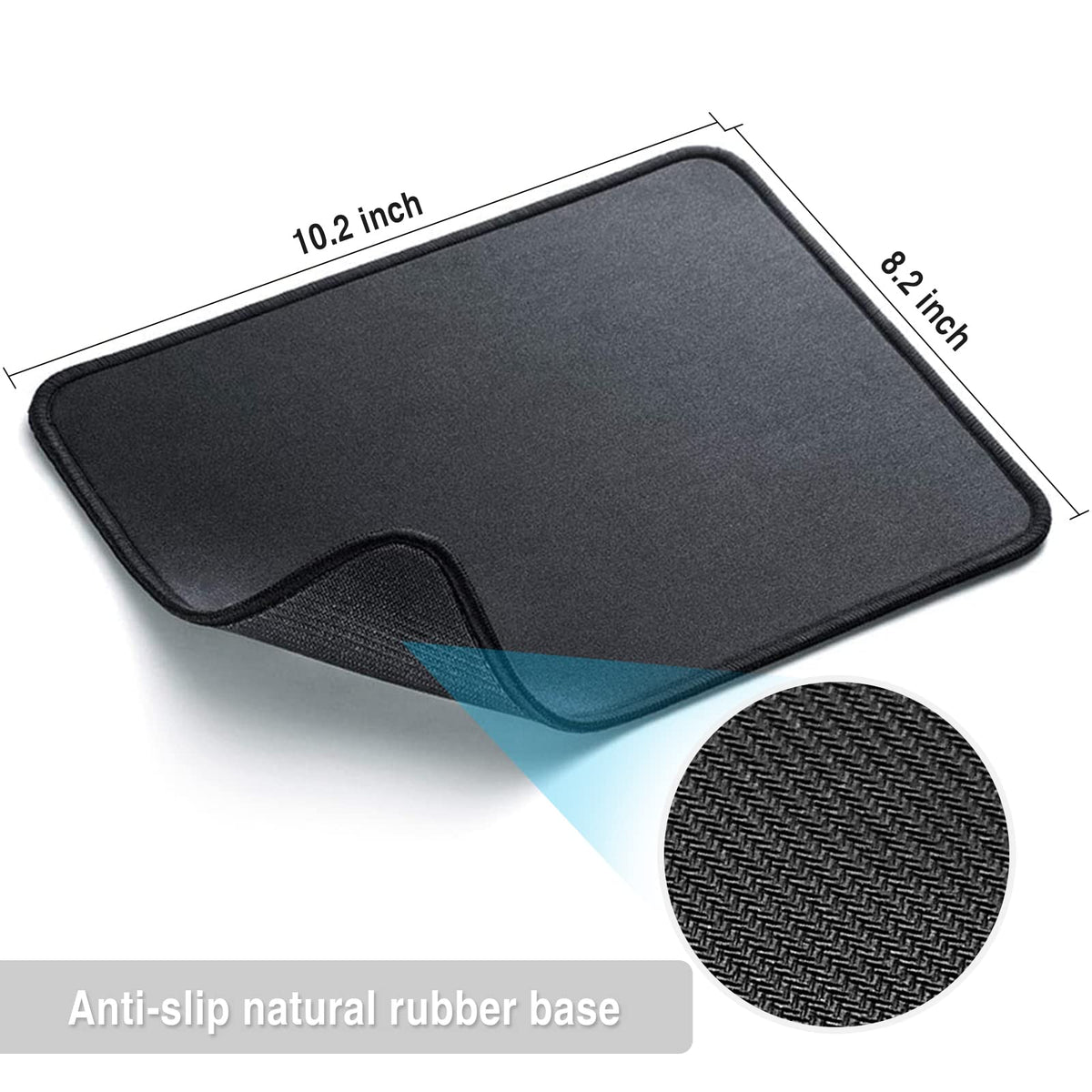 Zhithink 17 Pack Mouse Pad, 10.2''x8.2'' Computer Mousepad Bulk, Black