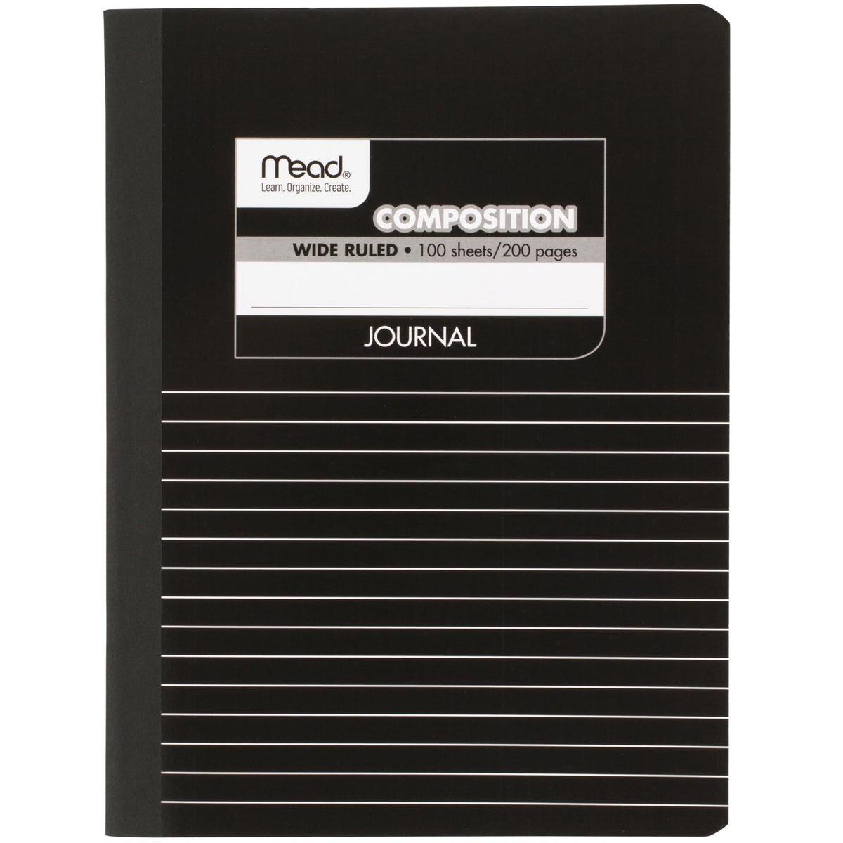Mead Composition Notebook, Wide Ruled Paper, 9-3/4" x 7-1/2", 100 Sheets per Comp Book, Black/White