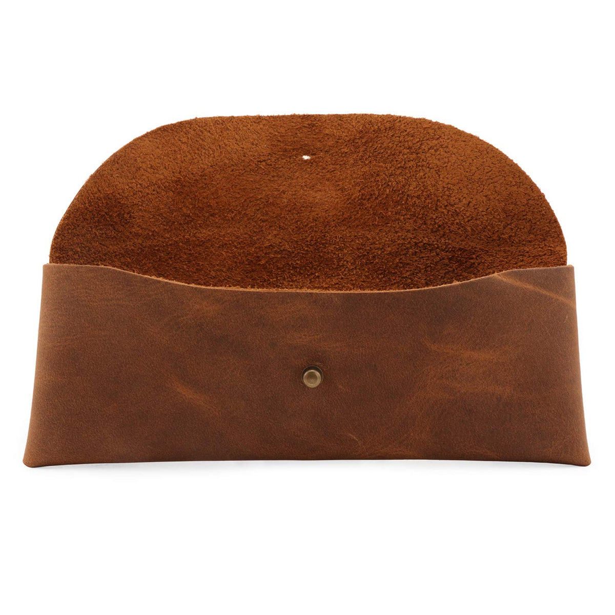 Londo Genuine Leather Retro Pen and Pencil Case - Metal Snap Fastener, Pencil Pouch Stationery Bag