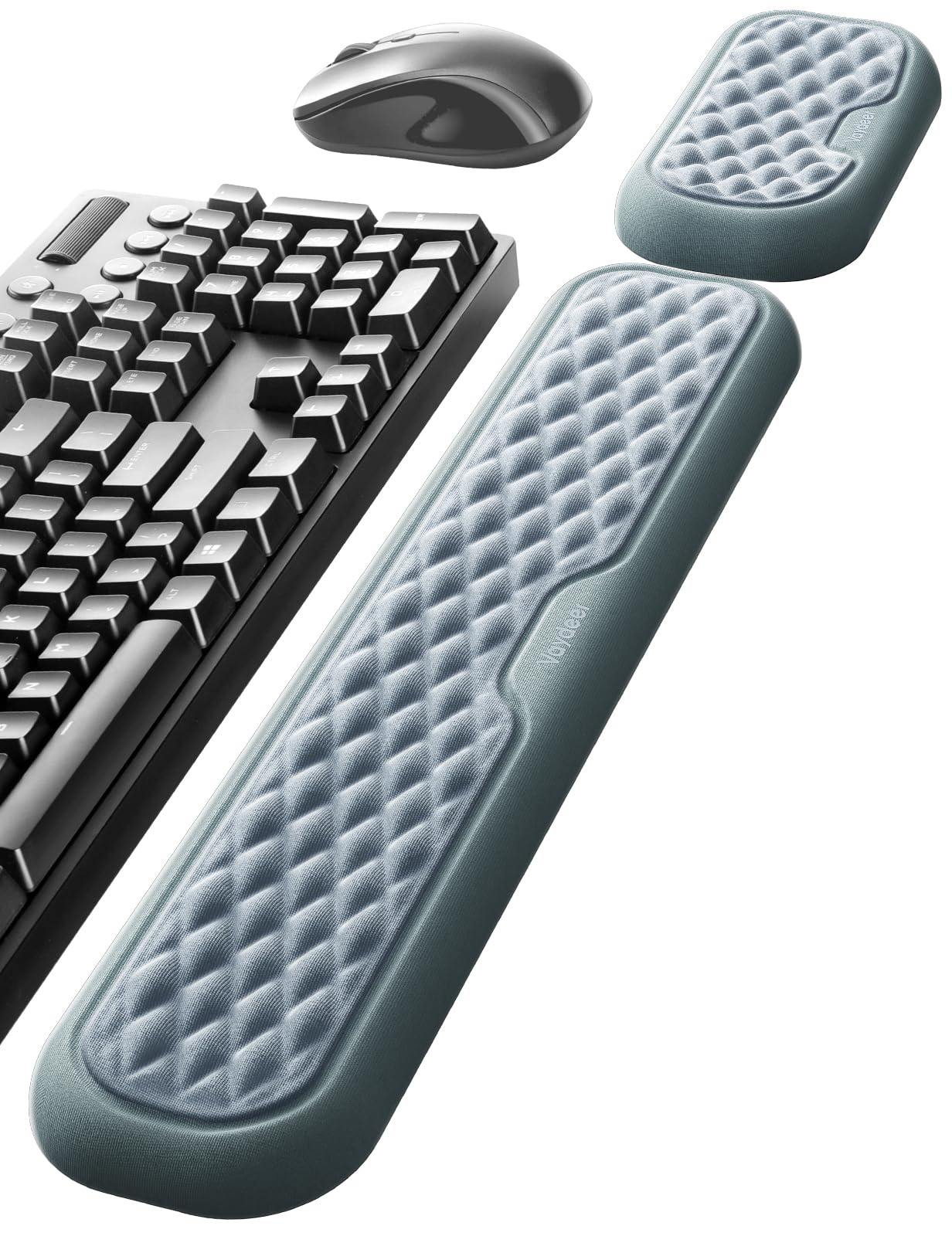 Vaydeer Wrist Rest for Keyboard and Mouse, Computer Ergonomic Wrist Support Pad, Soft Memory Foam