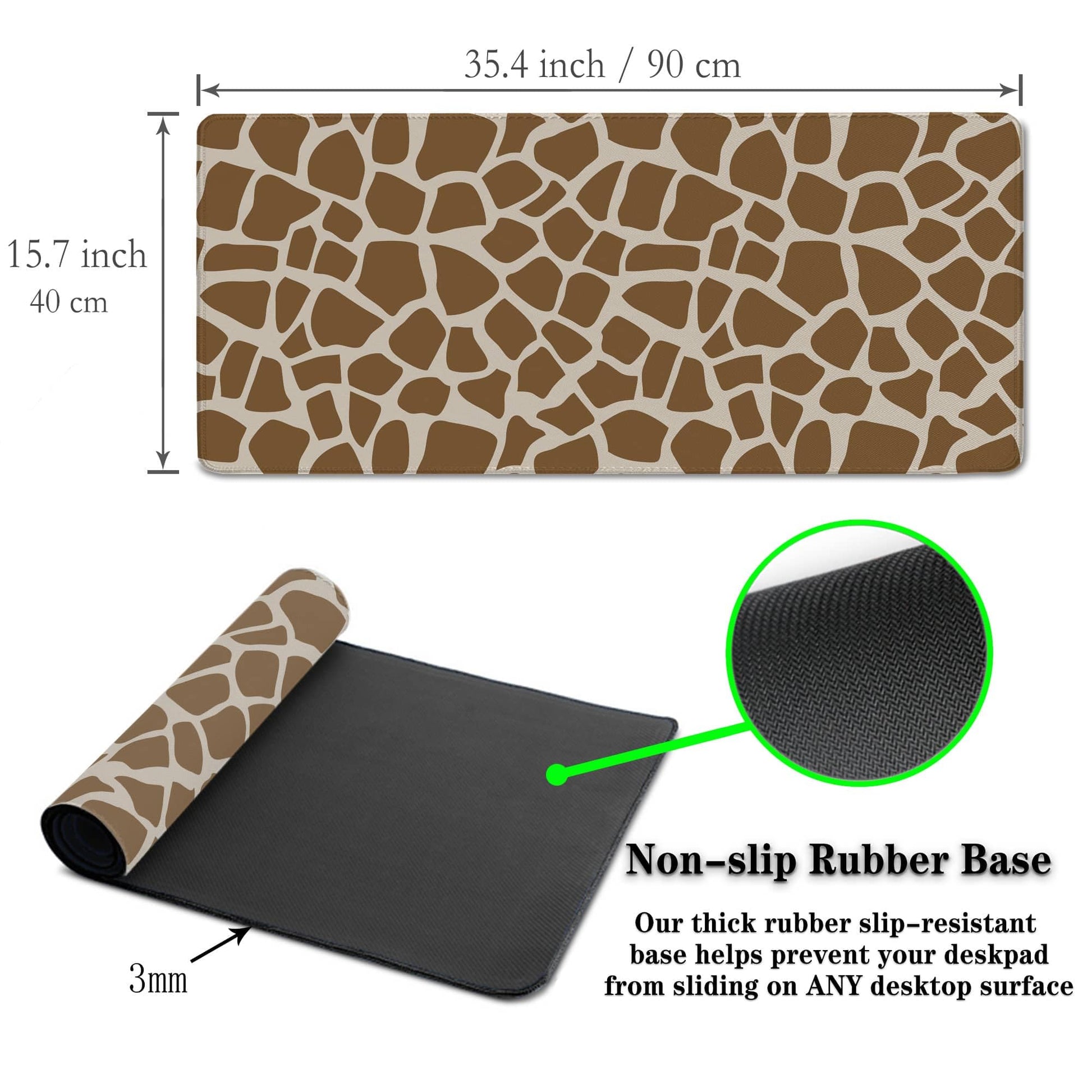 Samgula Office Desk Mat Yellow, Large Mouse Pads Gaming, Waterproof Non-Slip Rubber Base, 35.4" X
