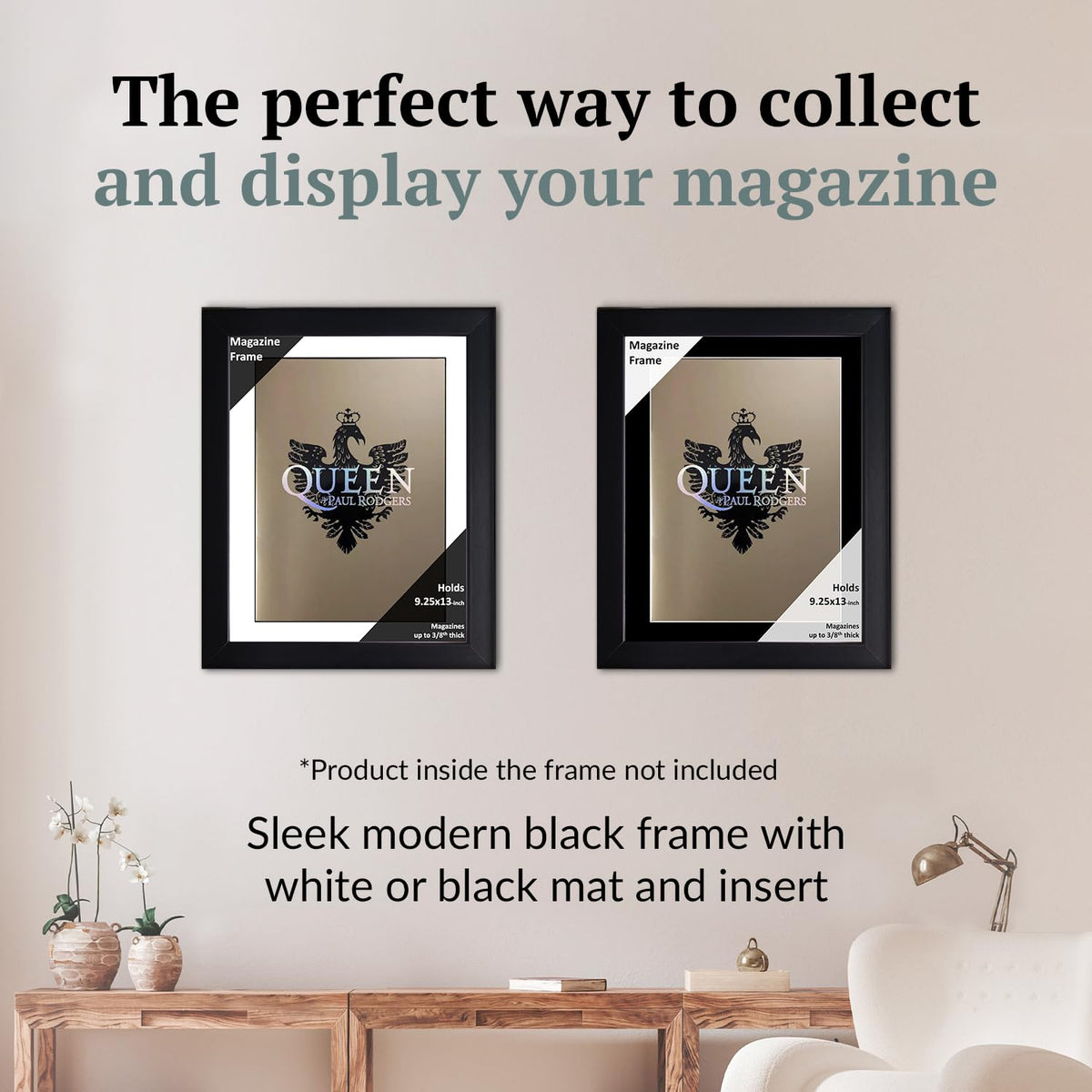 Creative Picture Frames 9.25 x 13 Magazine Frame with Full-Strength Glass, Holds Up To A 1/4" Thick
