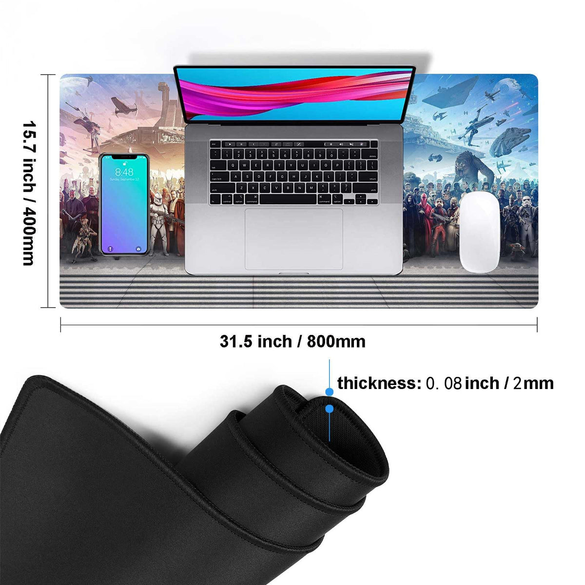 XXL Large Gaming Mouse Pad The Chosen One Custom Desk Pad,Mousepad with Anti-Slip Rubber