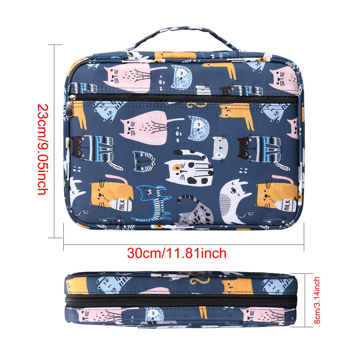 BOMKEE Coloring Pencil Case 220 Slots Pencils/Gel Pens Organizer Waterproof Travel Case Zipper