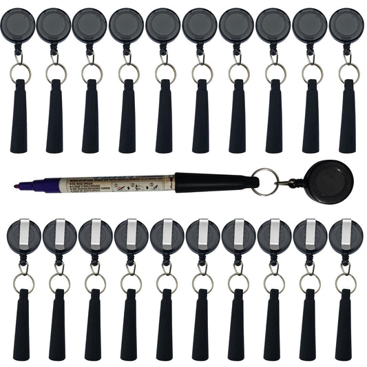 XILAOTOU 20 PCS Pencil Holder, Ideal Grip for Markers & Carpenter Pencils-Heavy Duty Retractable