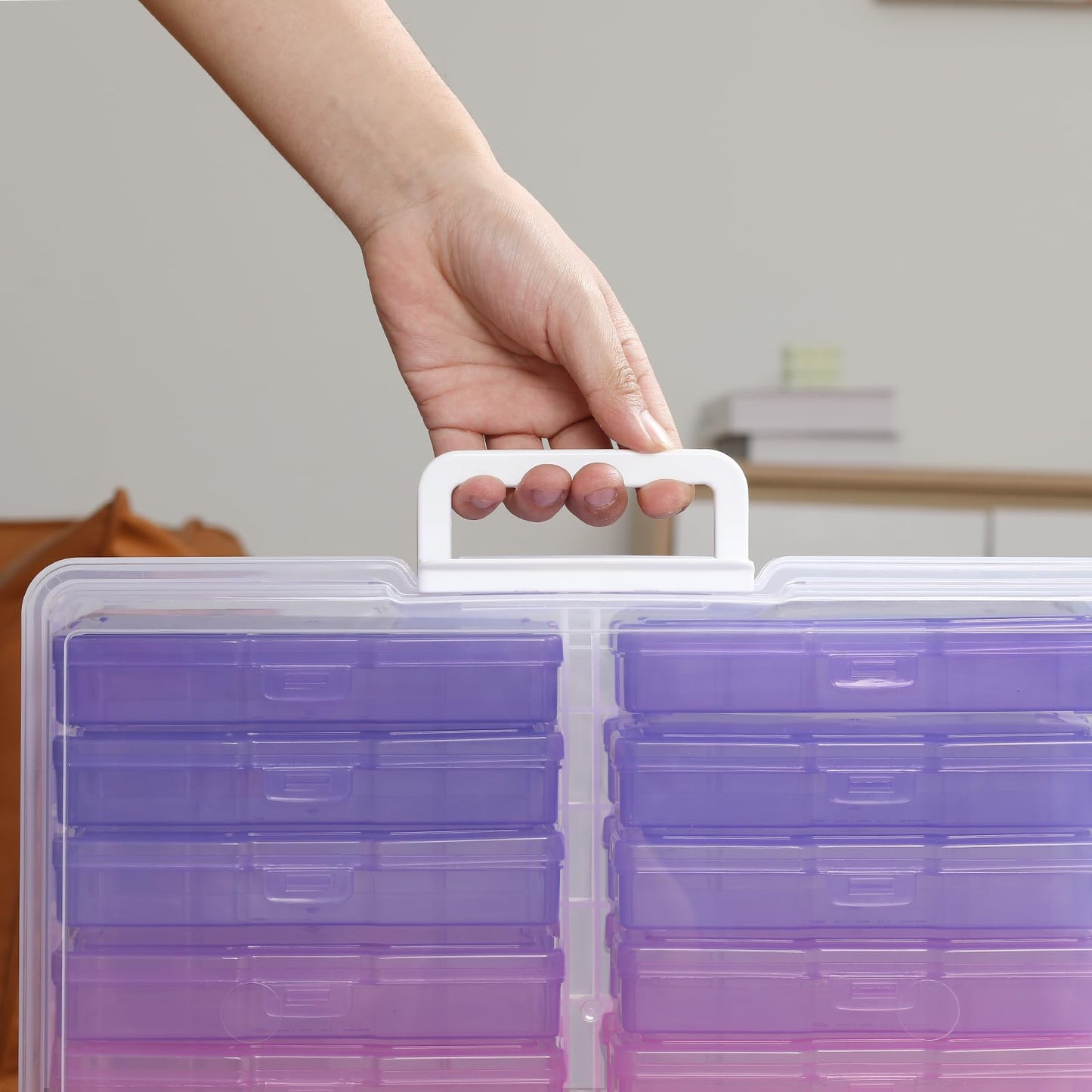 novelinks Photo Storage Boxes with Handle, Photo Organizers and Storage