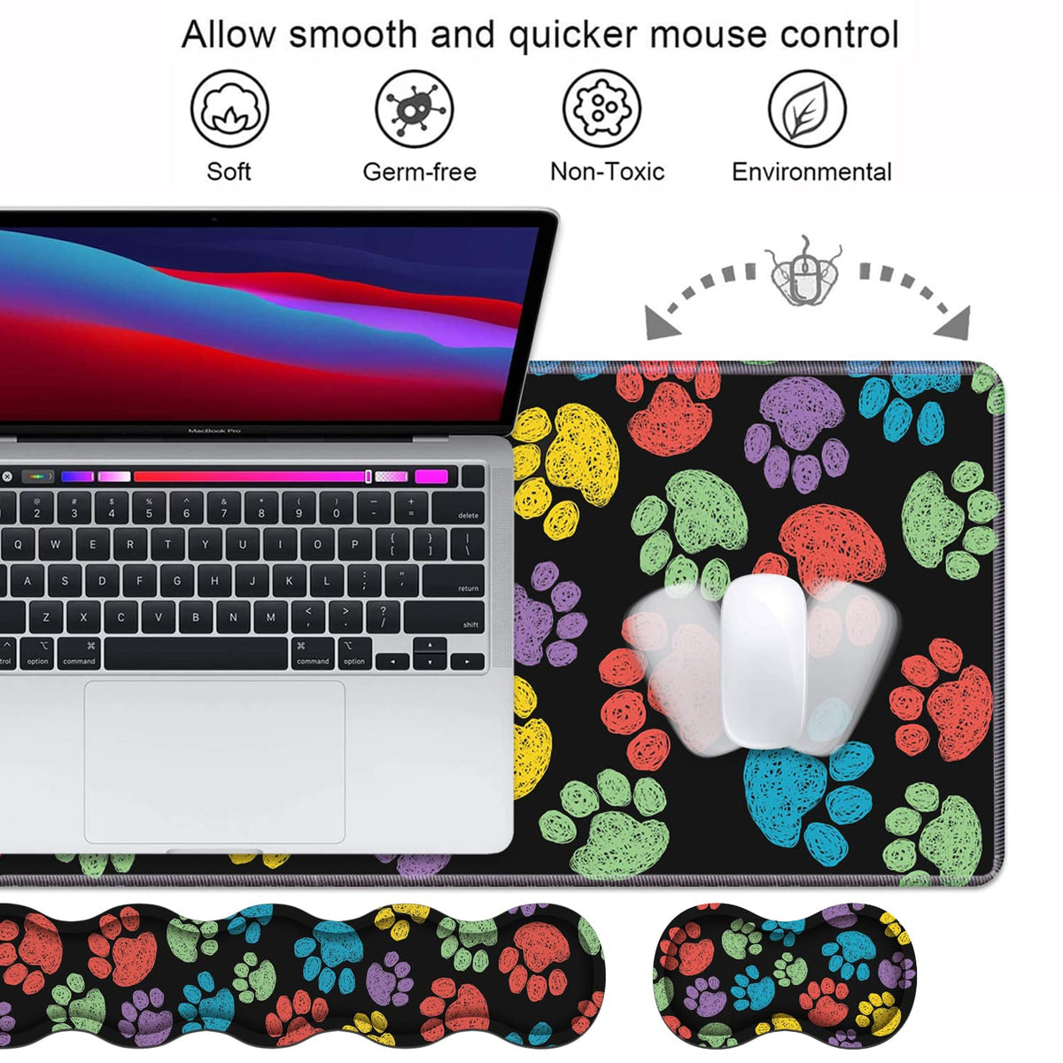 Ergonomic Keyboard Wrist Rest & Mouse Pad Wrist Rest Set,Large XXL Gaming Mousepad 31.5"x