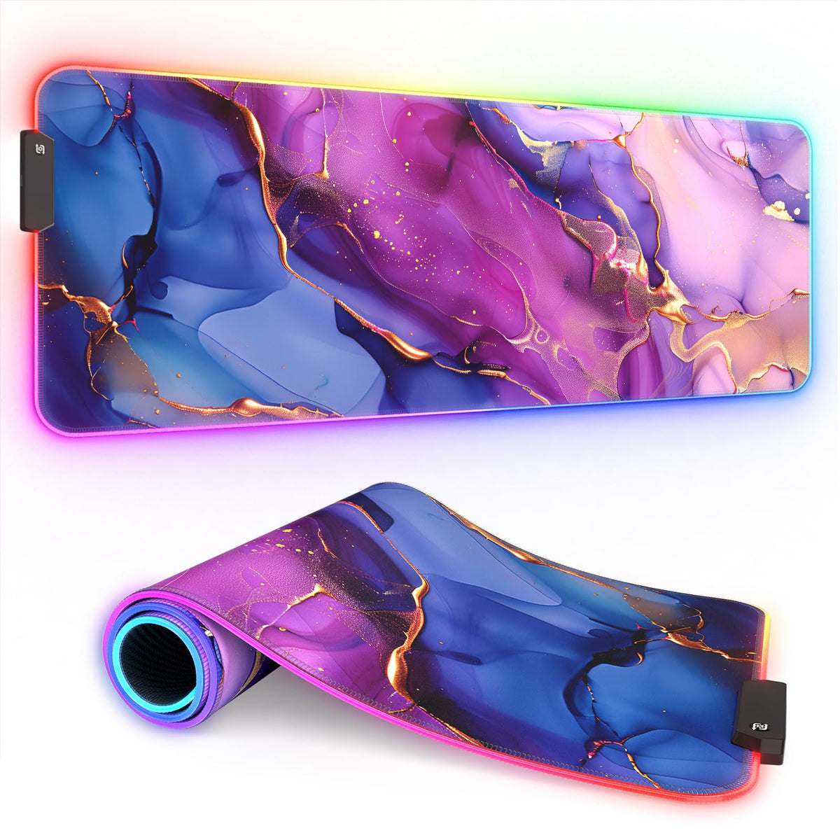 ITNRSIIET RGB Gaming Mouse Pad, Full Desk XL Extended Large Gaming Mousepad, 12 Lighting Modes 30%