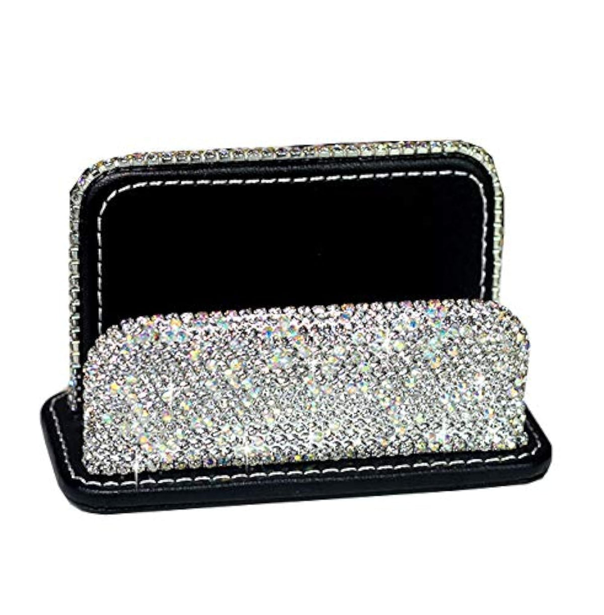 Bestbling Bling Pure Handmade Bling Bling Rhinestones Stainless Steel Metal Business Card Holder