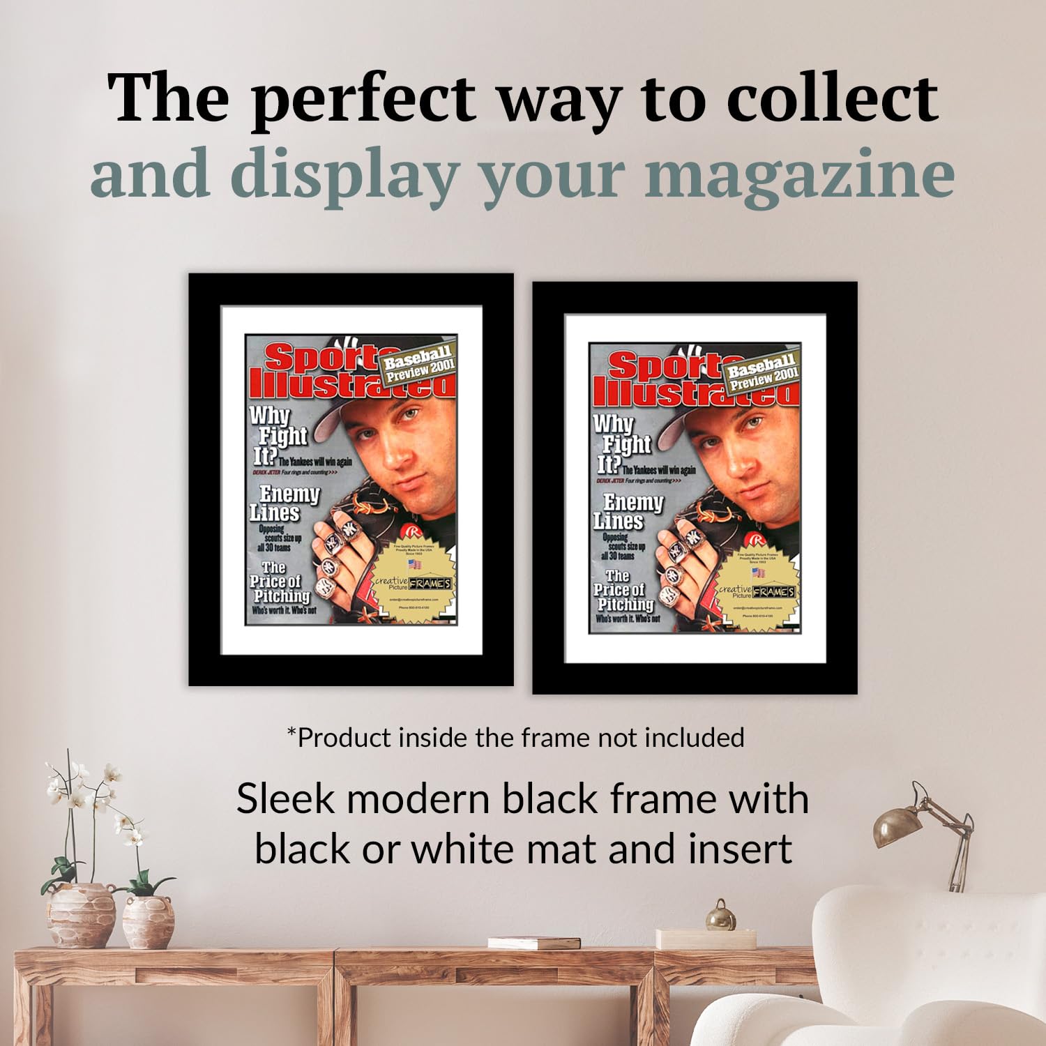 Creative Picture Frames 8.5 x 11.25 Magazine Frame with Full-Strength Glass, Holds Up To A 1/4"