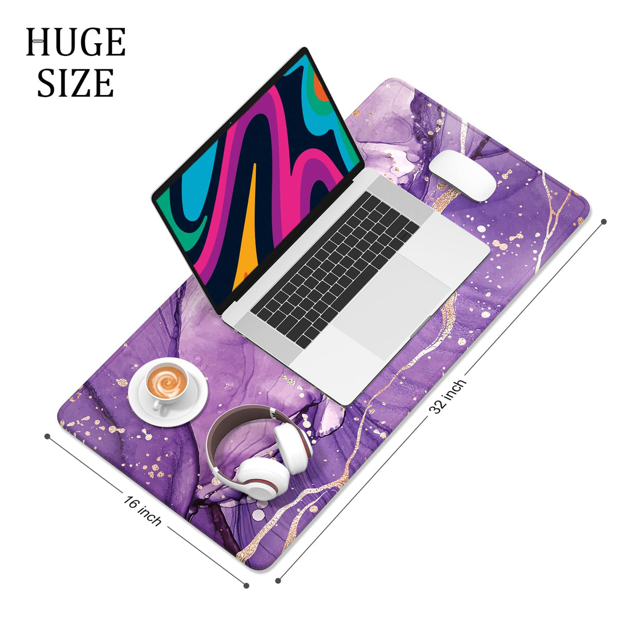Desk Mat, 32" x 16" XXL Extended Large Gaming Mouse Pad, Desktop Decor Desk Pad, Cute Men Women