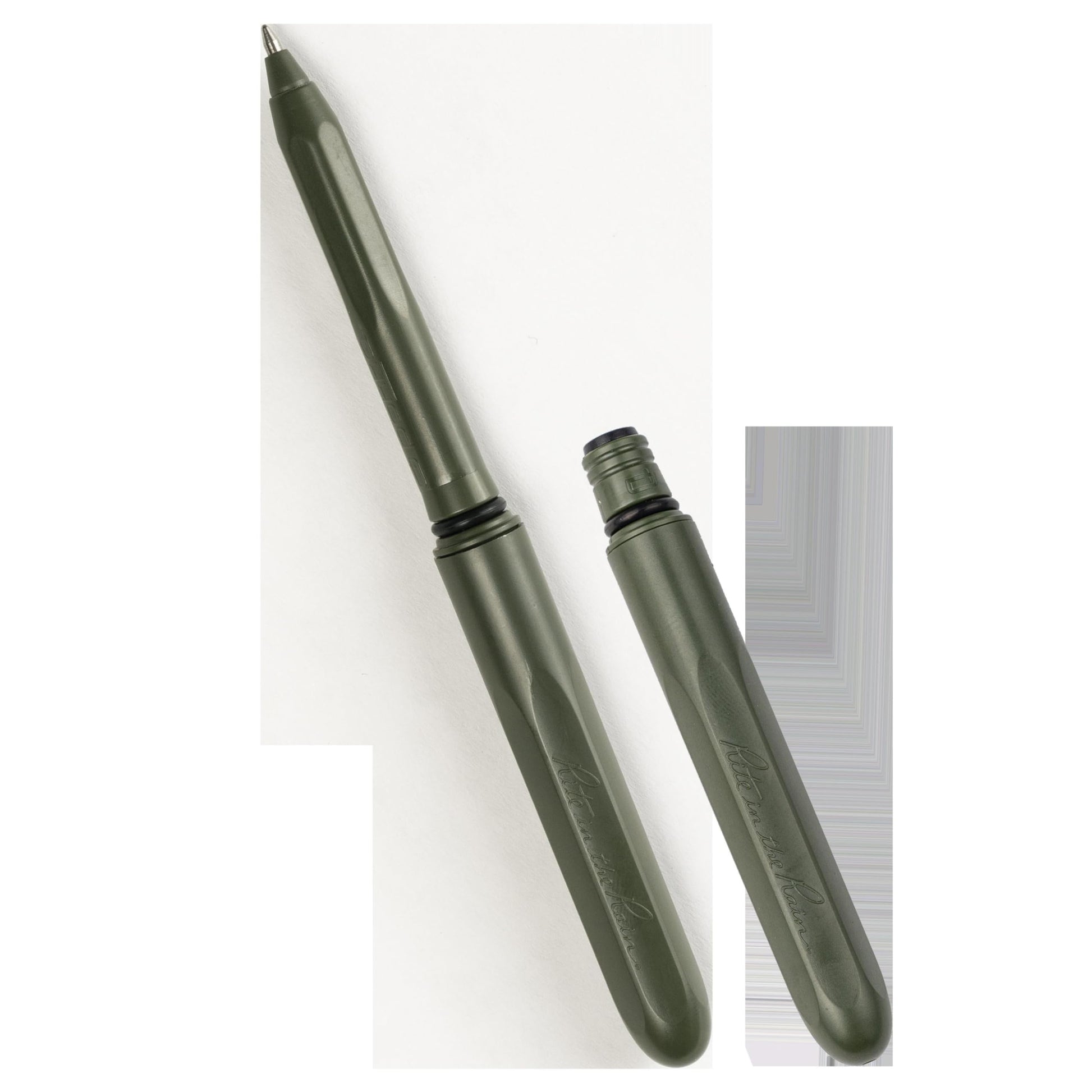 Rite in the Rain All-Weather EDC Pen, Olive Drab Pokka 2-Pack, Black 0.8mm Ink, Fine Point (No.