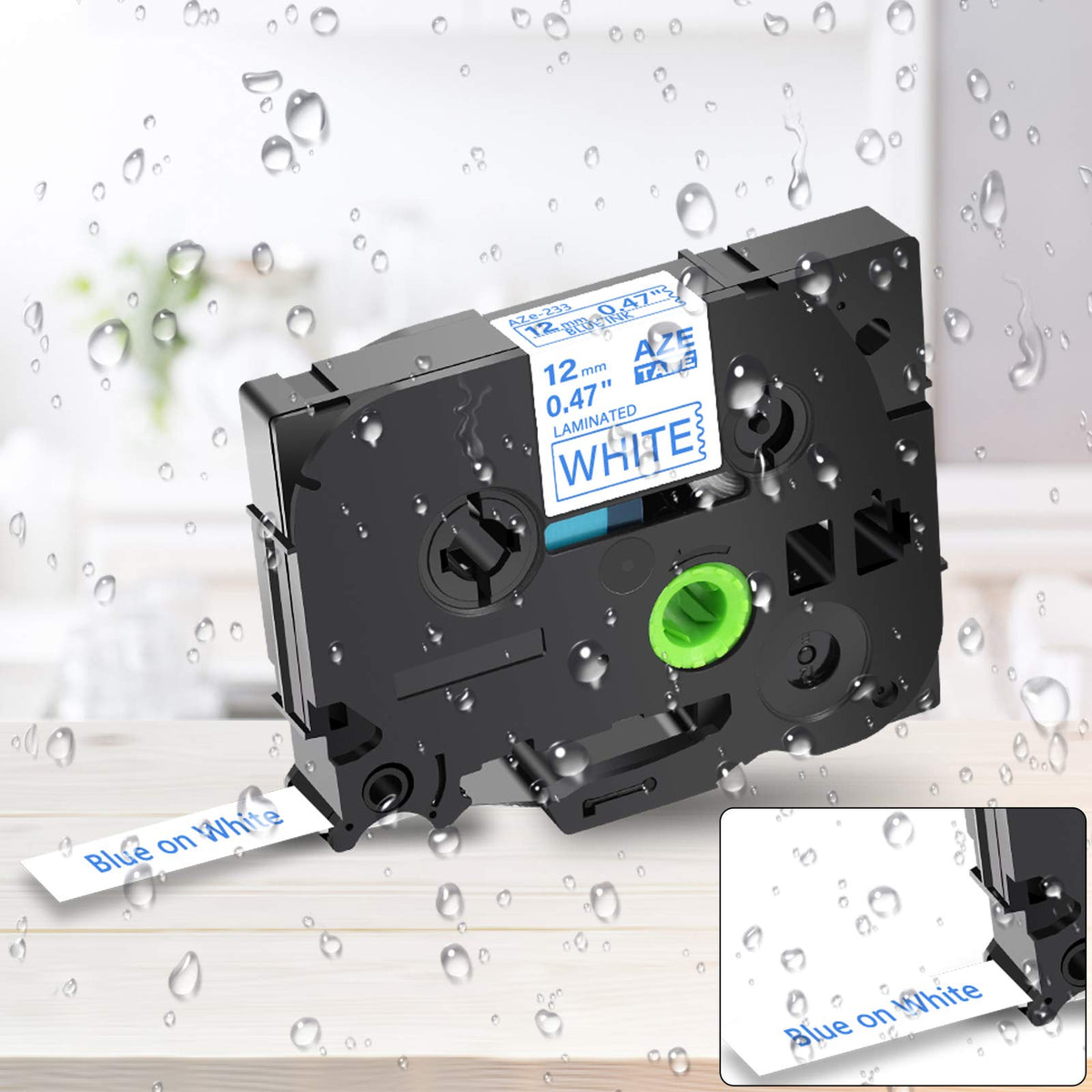 GREENCYCLE Compatible for Brother P Touch TZe Label Tape 12mm 0.47" Black on White/Clear/Silver