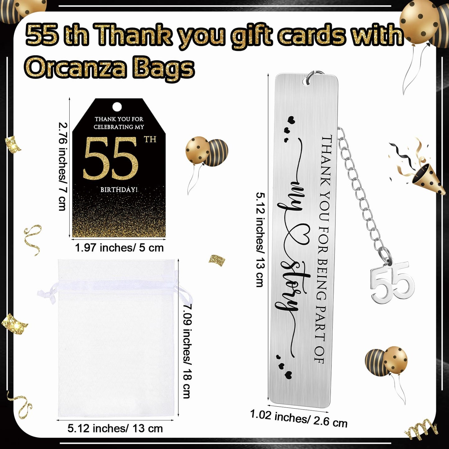 Sinload 25 Sets Birthday Favors for Guests 25 Thanks for Coming Ballpoint Pens 25 Metal Bookmarks