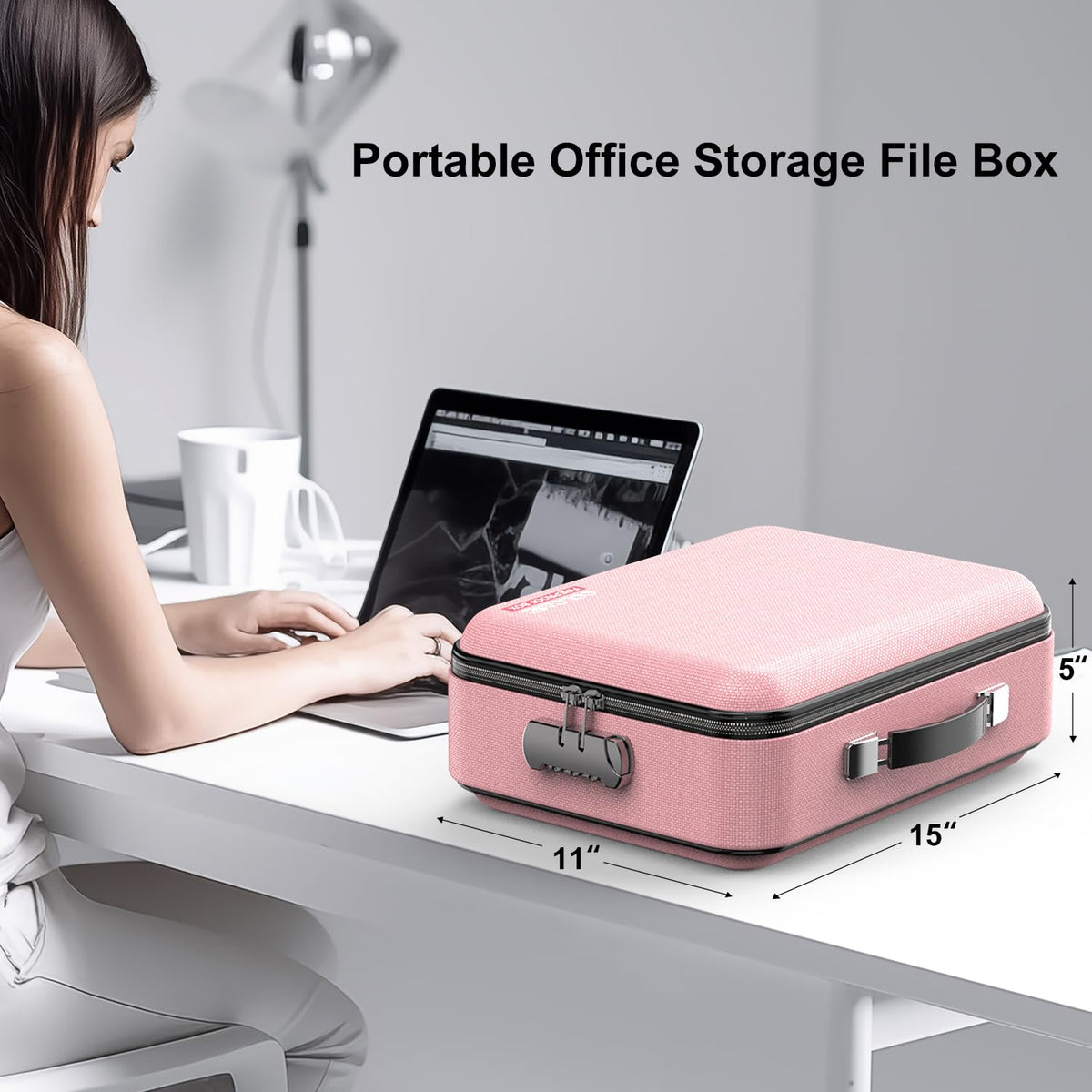 COLCASE Fireproof Document Organizer with Lock, Hard Fireproof Document Box