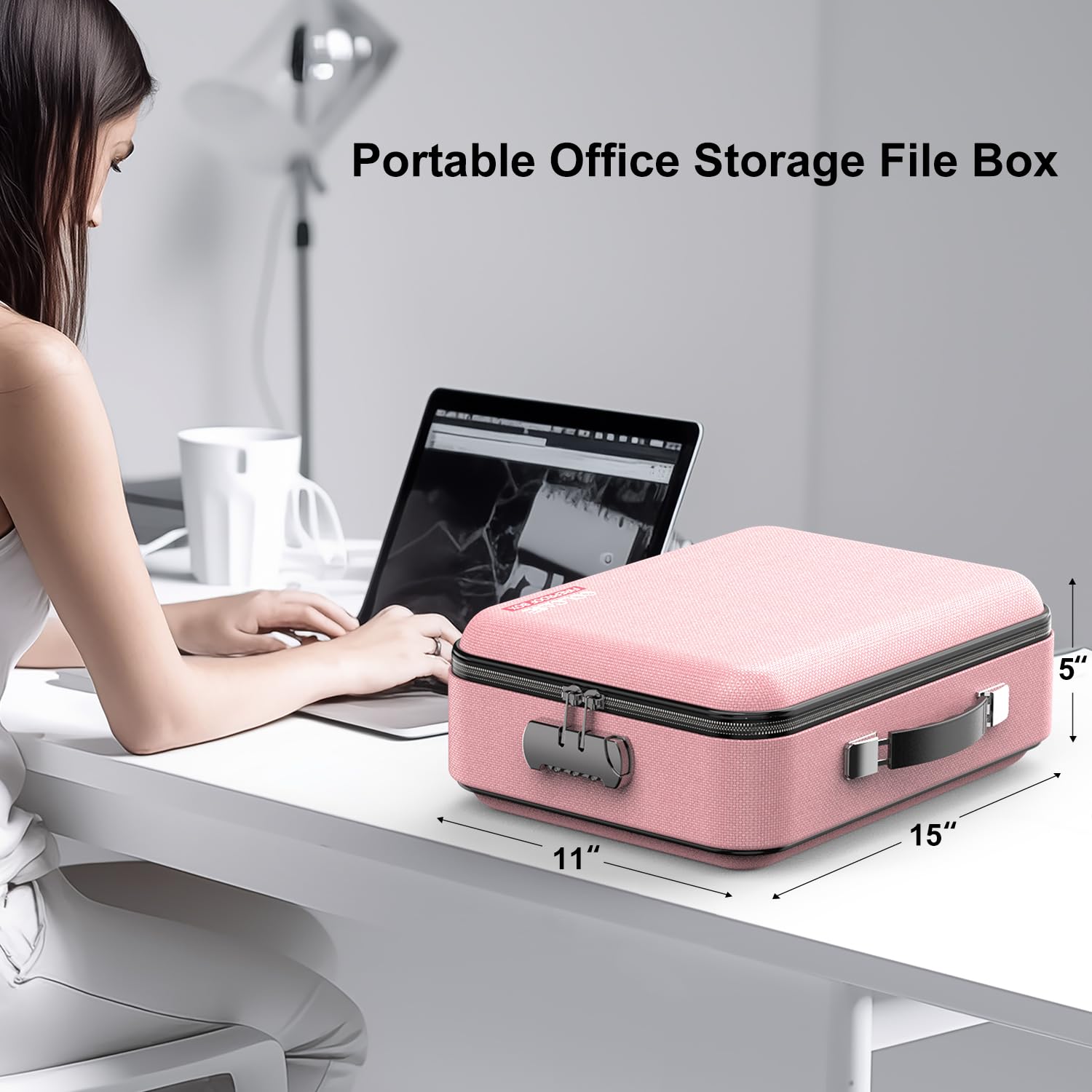 COLCASE Fireproof Document Organizer with Lock, Hard Fireproof Document Box