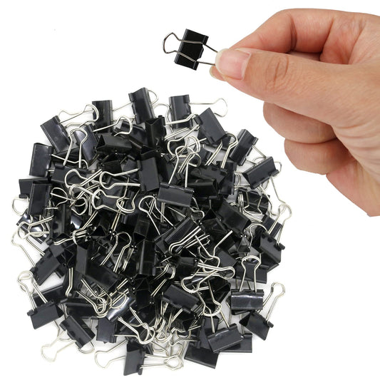 OWLKELA 120 Pack Binder Clips, 5/8 Inch, Black