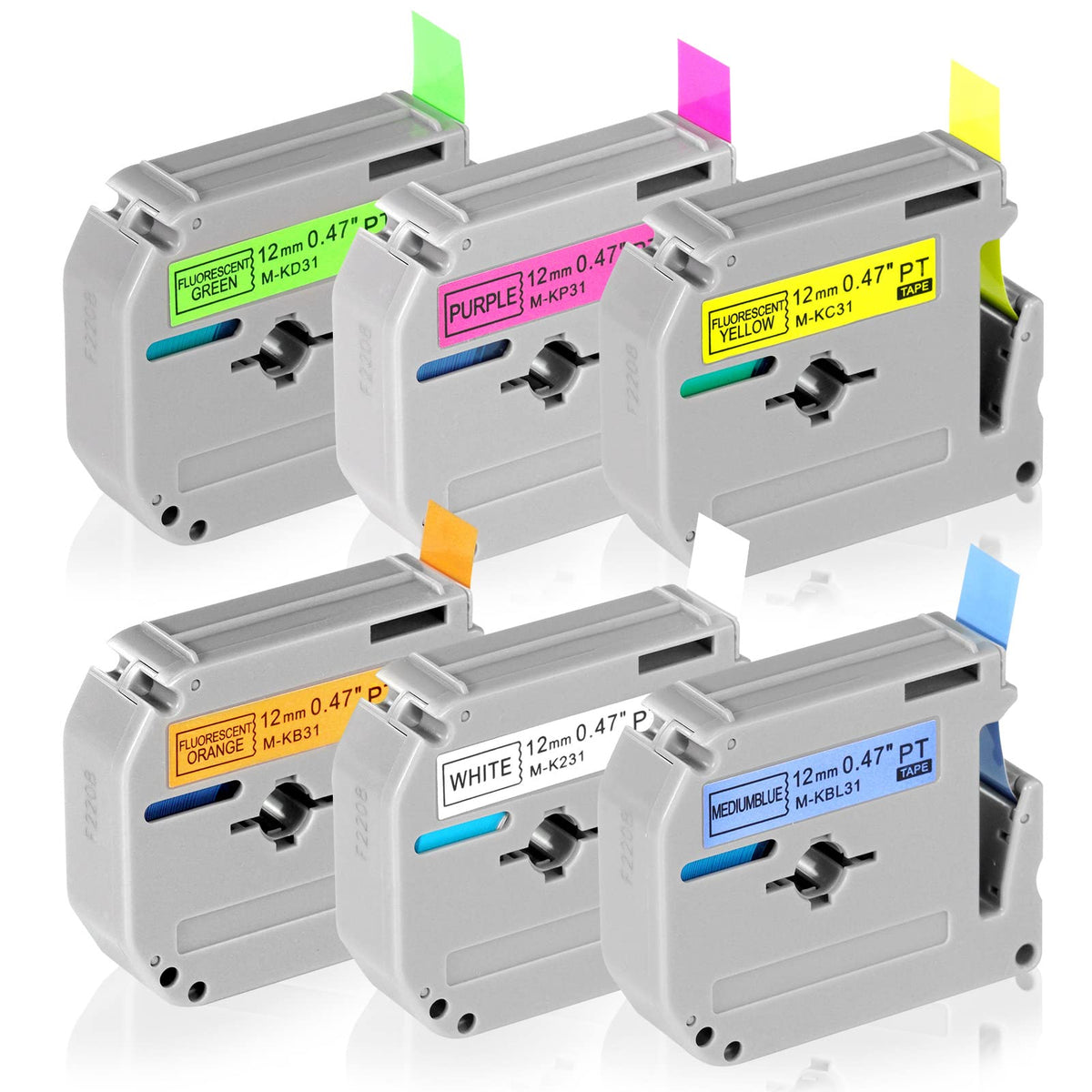 Fairesure Color M Tape Label Tape Strong Adhesion Plastic for Ptouch PT-M95