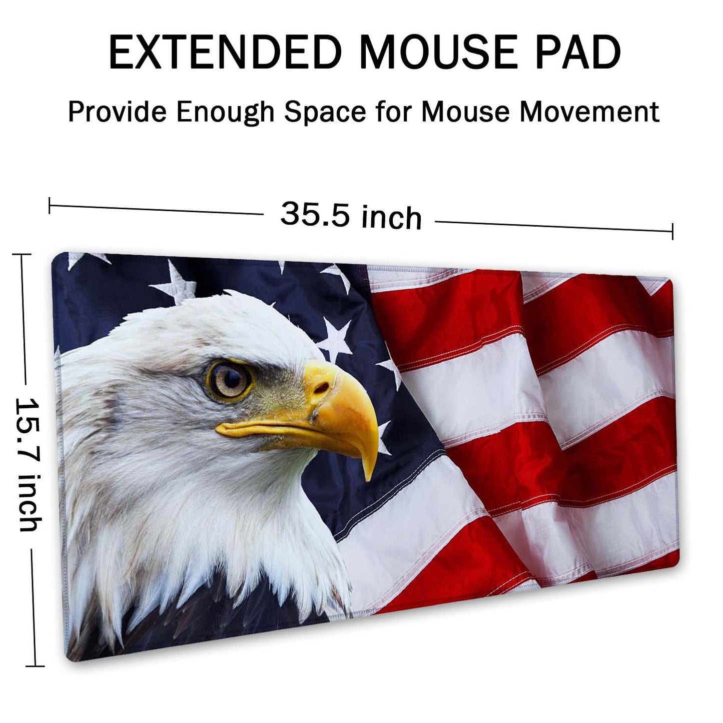 SSOIU Gaming Mouse Pad, Extended Mouse Pad, 35.5x15.7inch XXL Large Big Computer Keyboard Mouse Mat