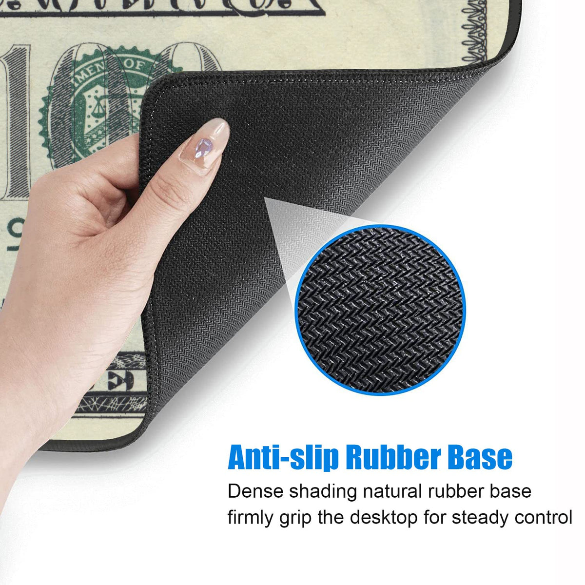 Desk Pad Mat Gaming Mouse Pads with Coasters, 31.5"x 11.8" XXL Large Big Computer Keyboard Mouse