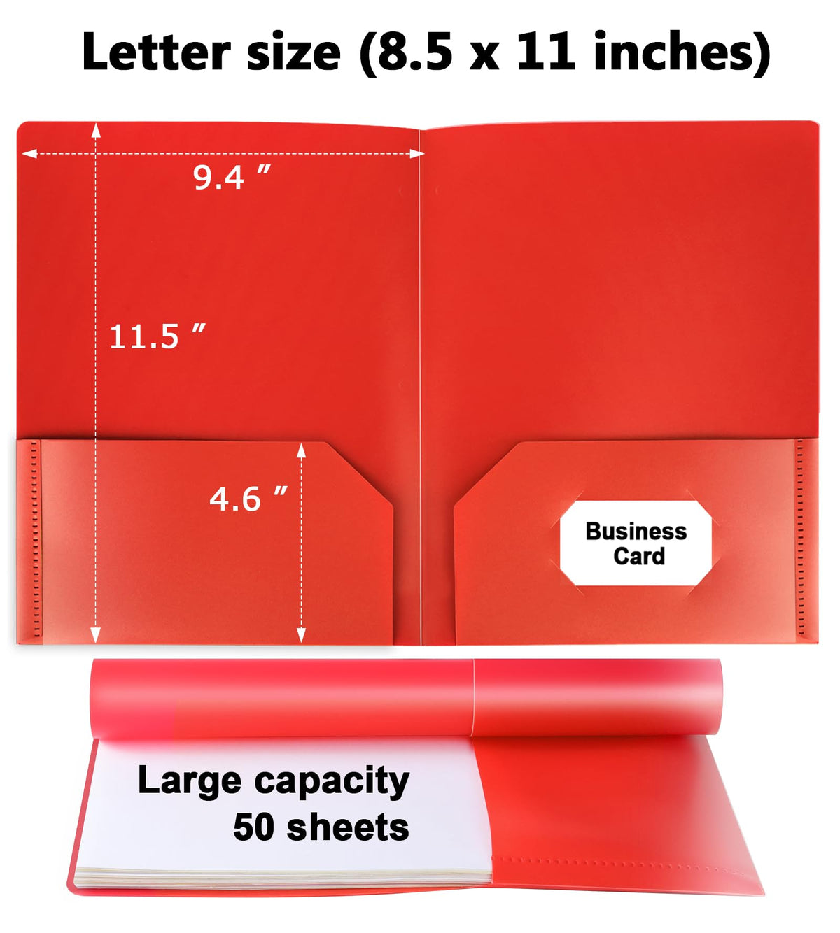 HABGP Plastic Folders with Pockets, 18 Color Heavy Duty Two Pocket Folder