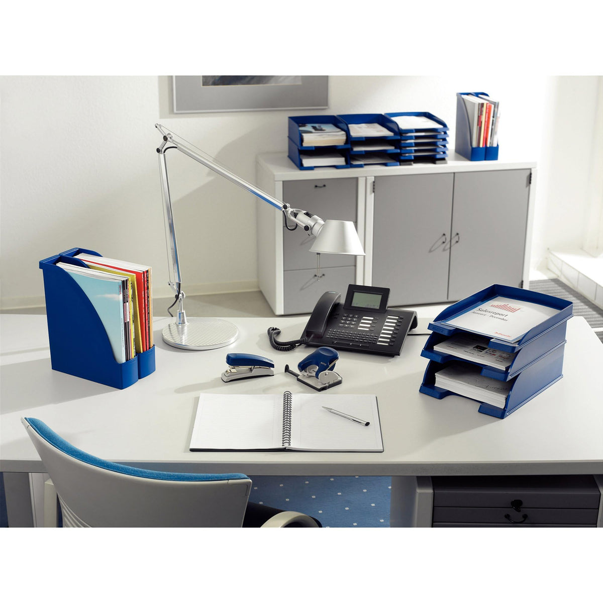 Leitz A4 Letter Tray, Jumbo, Blue, Plus Range, 52330035