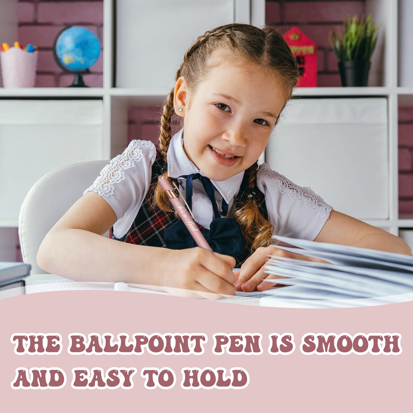 Jspupifip 50 Pcs Baby Shower Ballpoint Pens with Stylus Tip, Metal