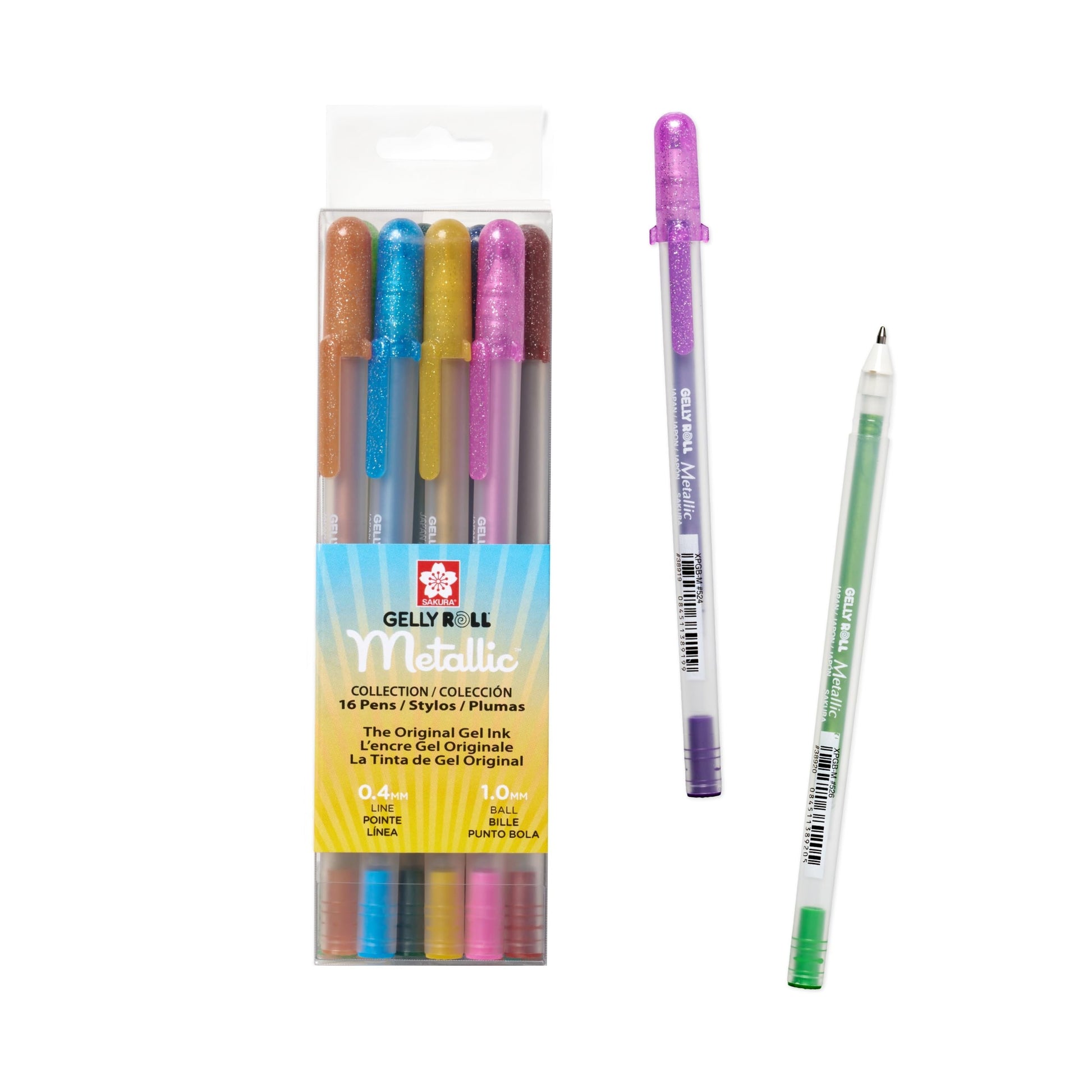 Sakura 57369 16-Piece Gelly Roll Metallic Assorted Colors Cube Collection Gel Pen Set