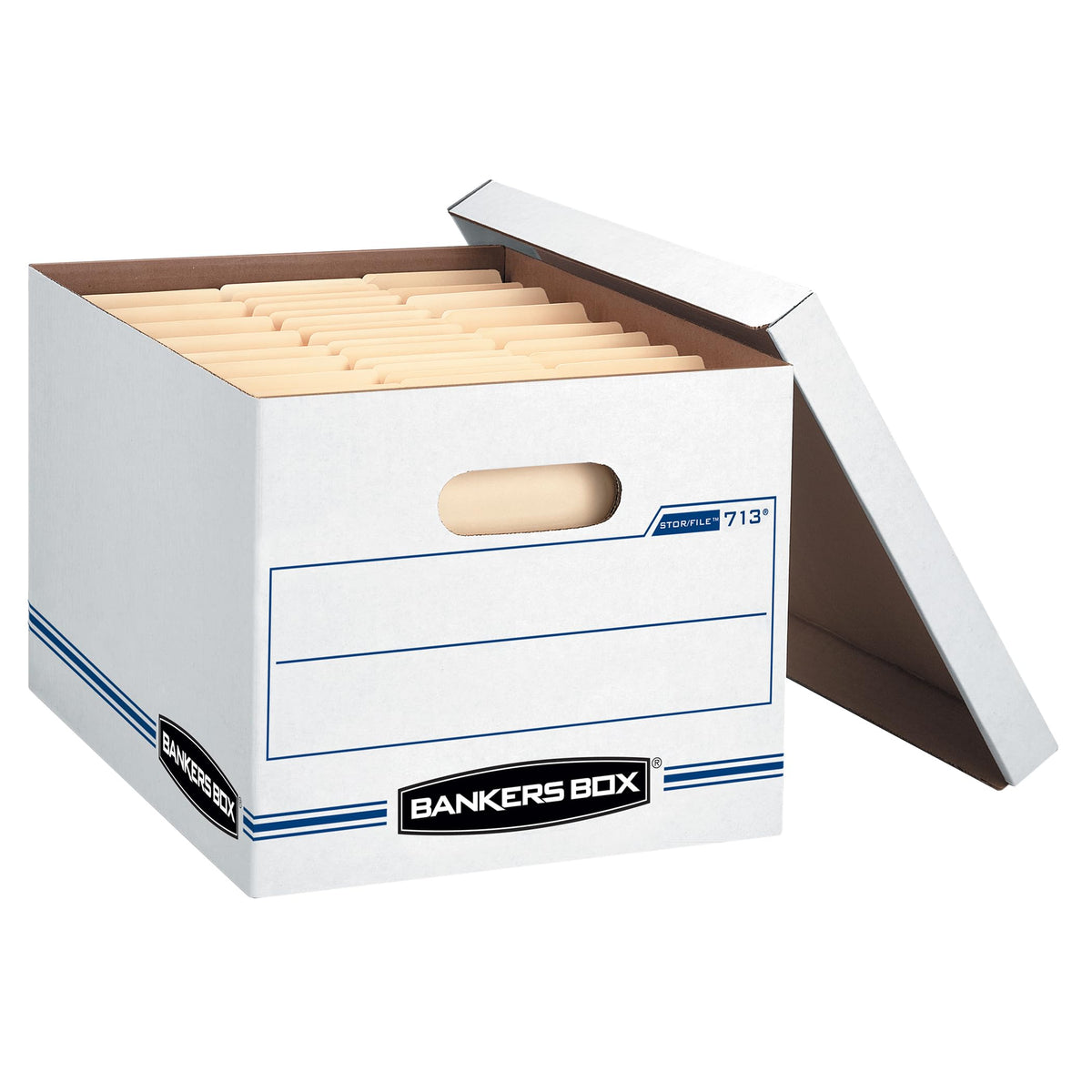 Bankers Box 12-Pack Basic-Duty File Storage Box with Lid, Letter/Legal