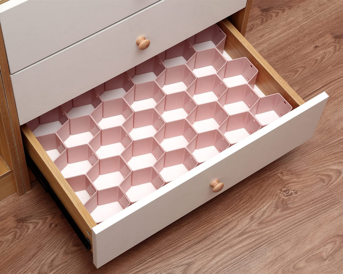 Natzerat Honeycomb drawer organizer and divider, underwear, socks, tie sorter, office supplies and