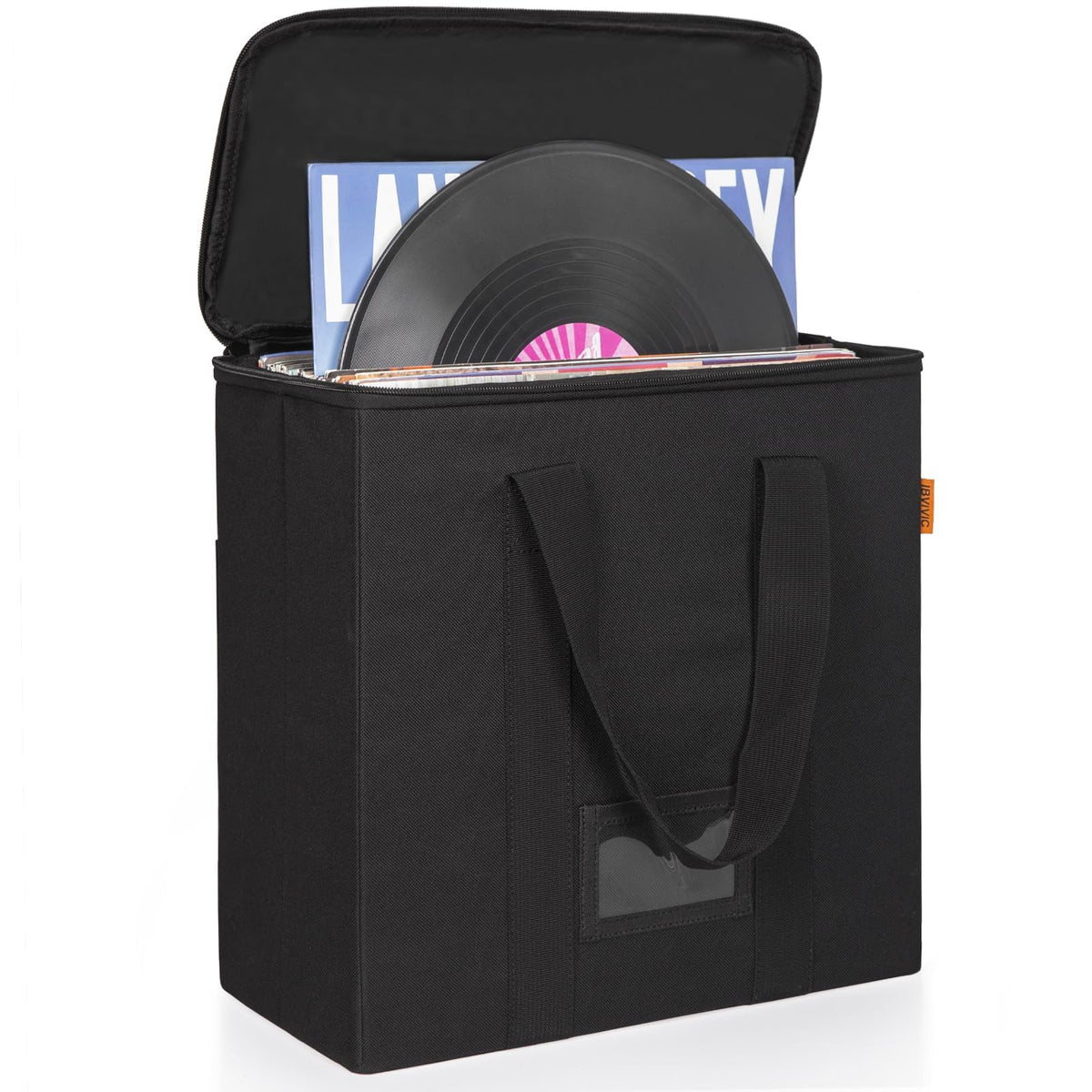 Vinyl Record Storage Box, Record Organizer Storage Bag Stores 35-50 LPs