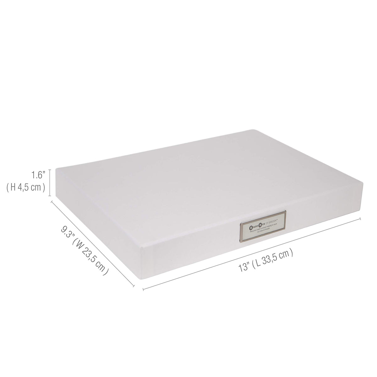 Bigso Sven Fiberboard Classic Hinged Document Box - File Organizer for Important Paperwork
