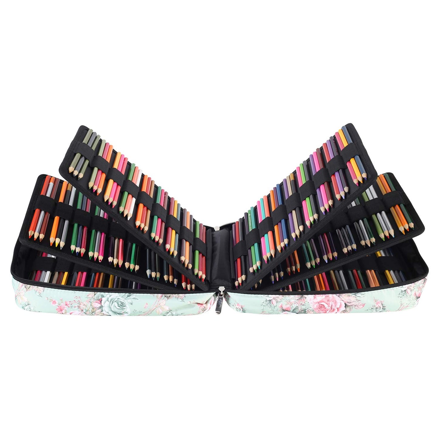 Shulaner Pencil Case Slot Holds 270 to 274 Colored Pencils or 180 to184 Color Gel Pens with Zipper