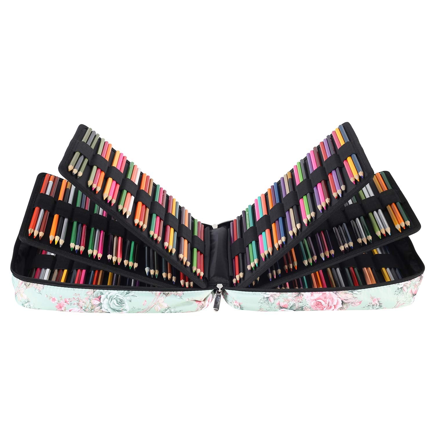 Shulaner Pencil Case Slot Holds 270 to 274 Colored Pencils or 180 to184 Color Gel Pens with Zipper